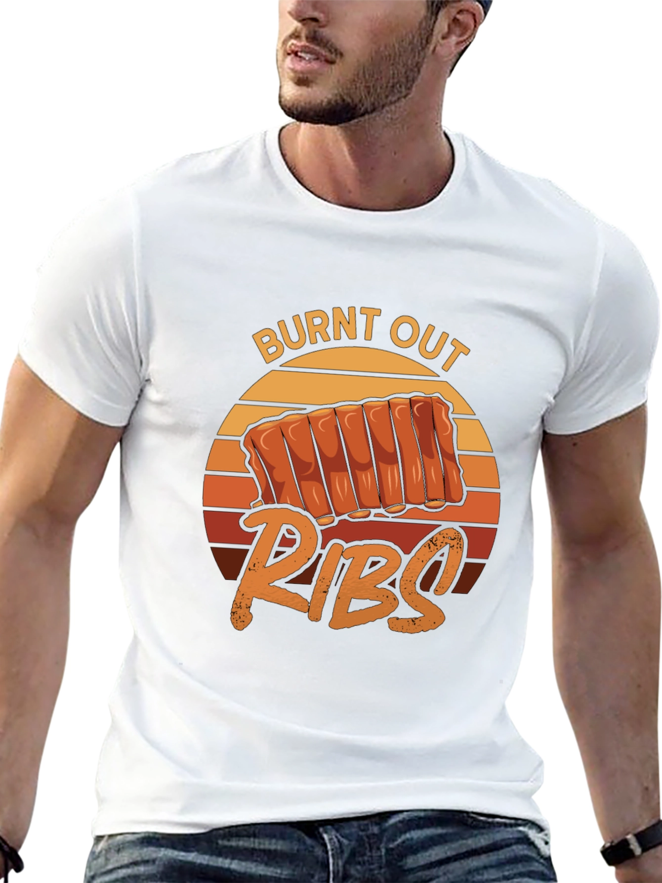 Burnt Out Ribs T-Shirt - BBQ Lovers Tee