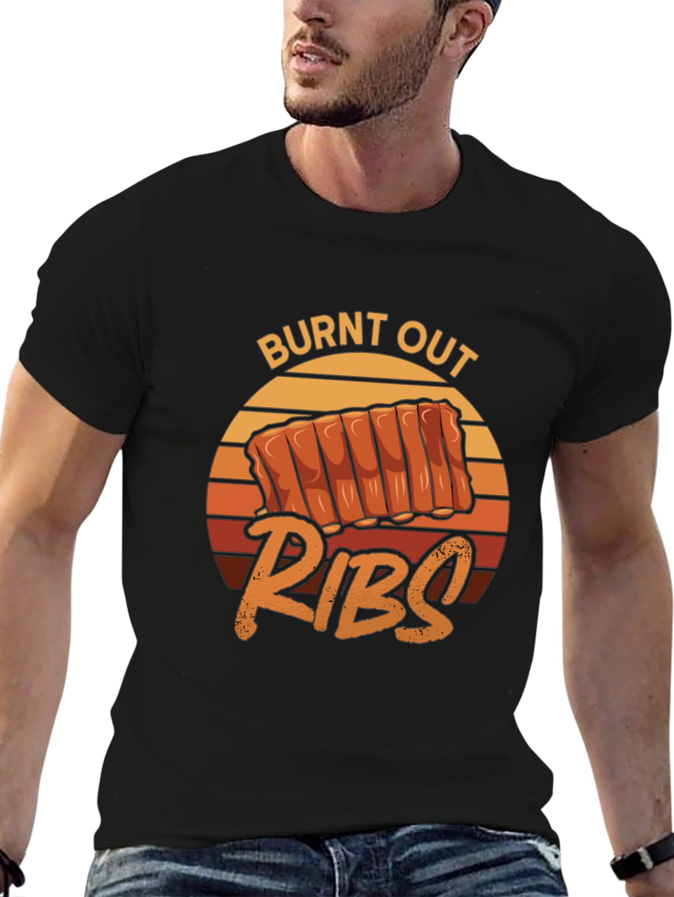 Burnt Out Ribs T-Shirt - BBQ Lovers Tee