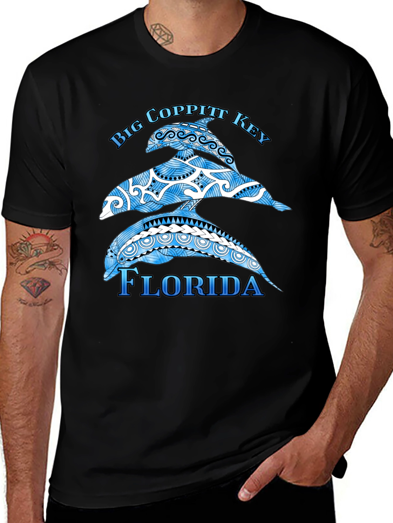 Big Coppitt Key Florida Dolphin T-Shirt