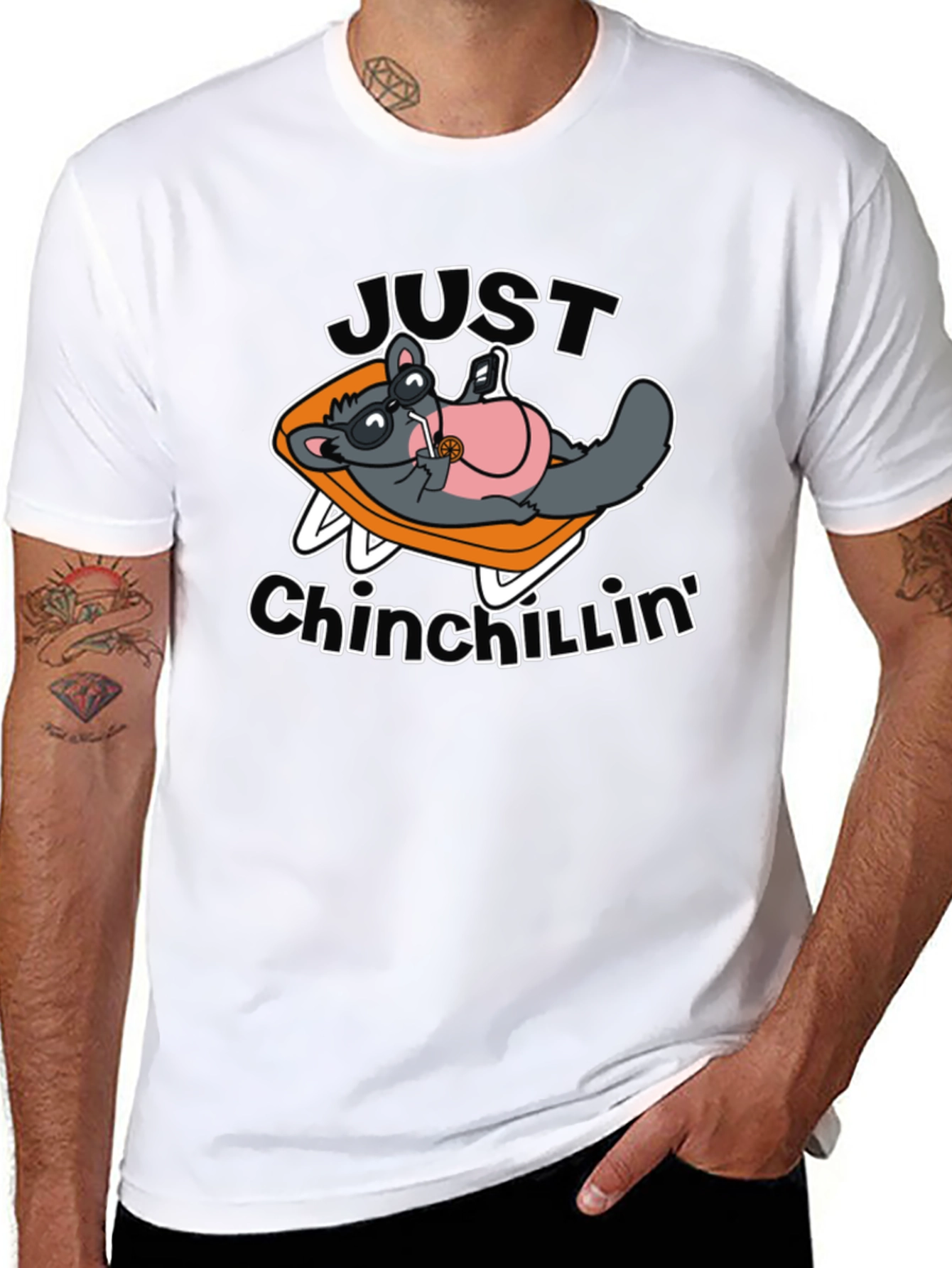 Just Chinchillin T-Shirt: Relaxed Rodent Design