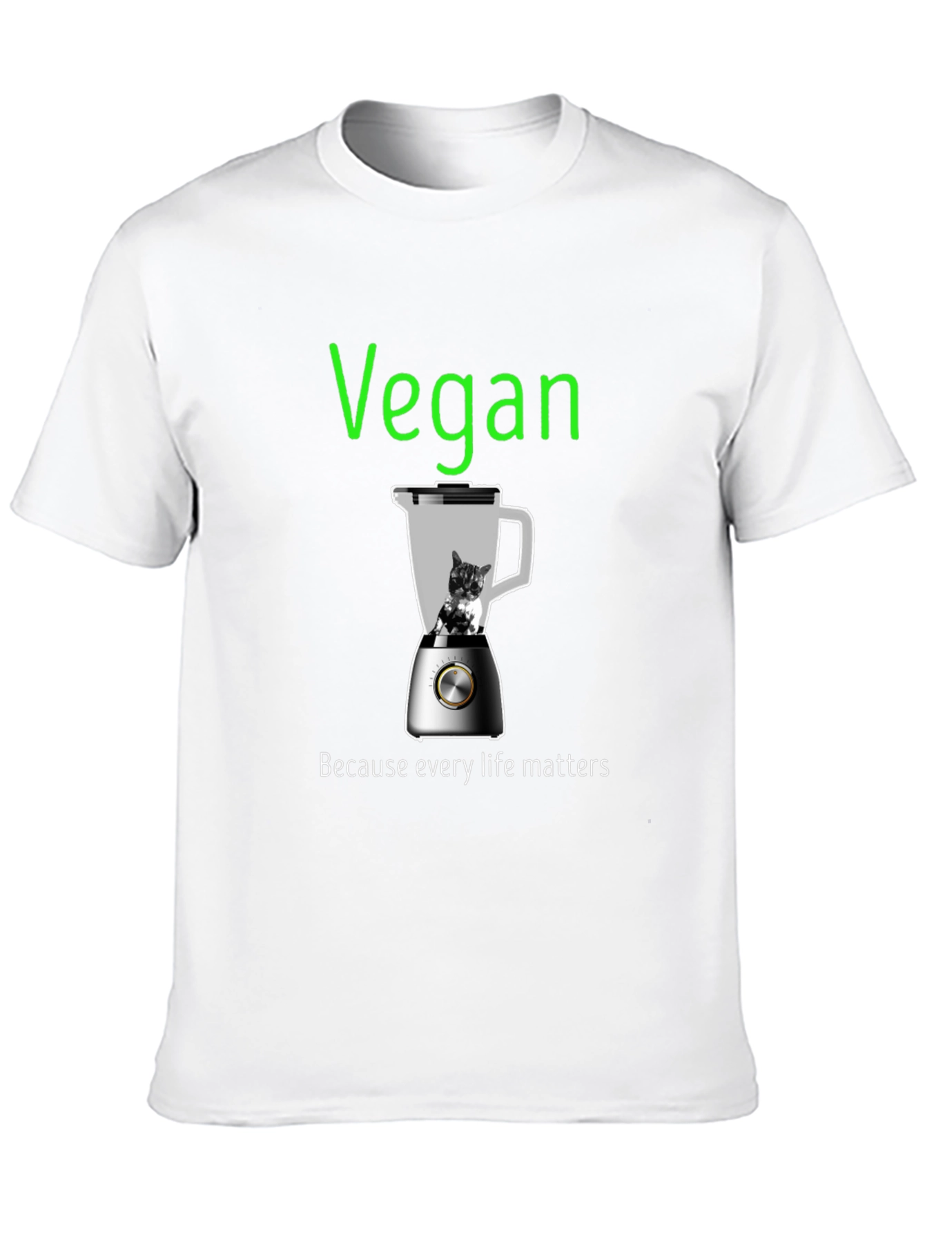 Vegan Graphic Tee: Every Life Matters T-Shirt