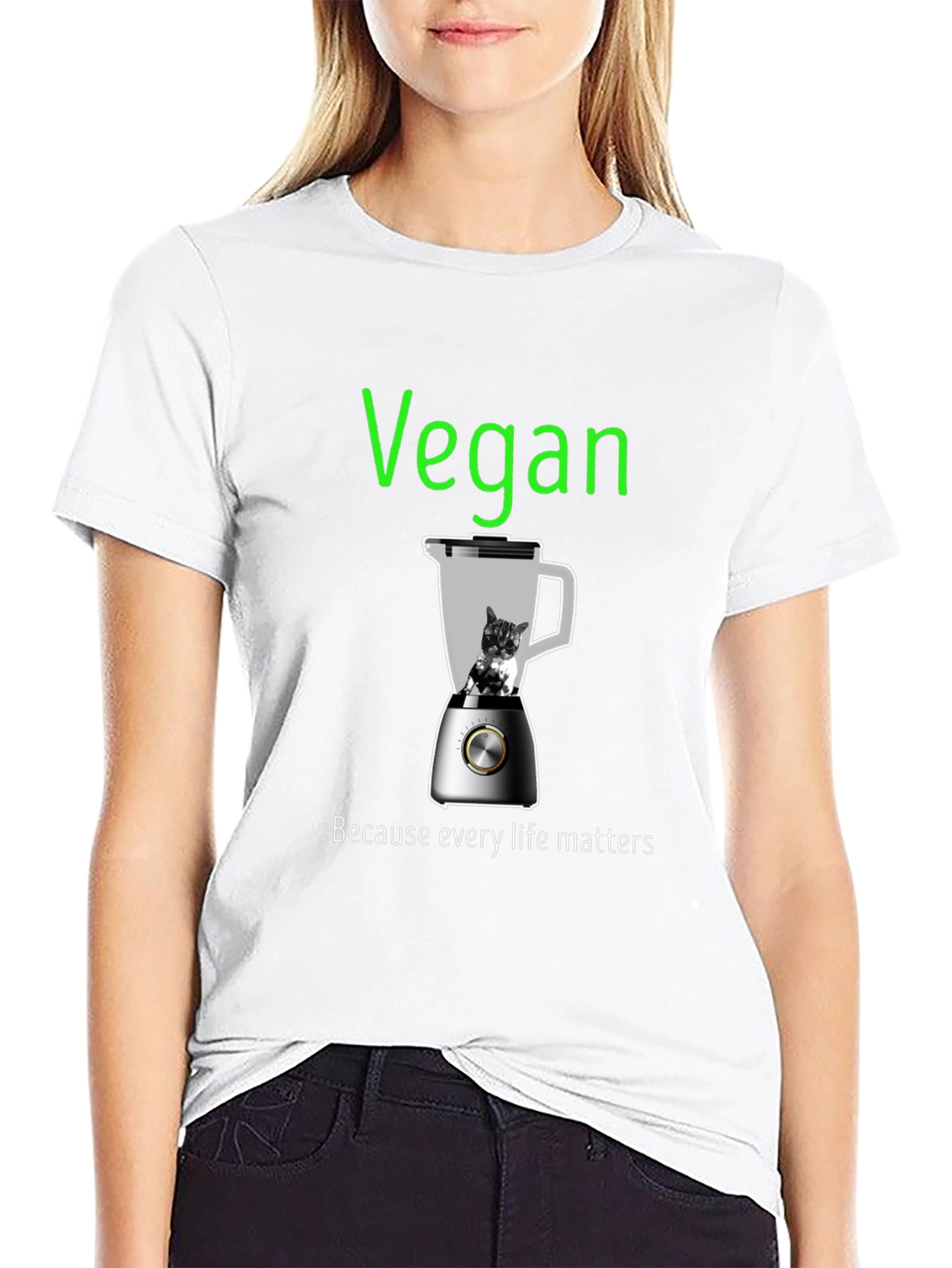 Vegan Graphic Tee: Every Life Matters T-Shirt