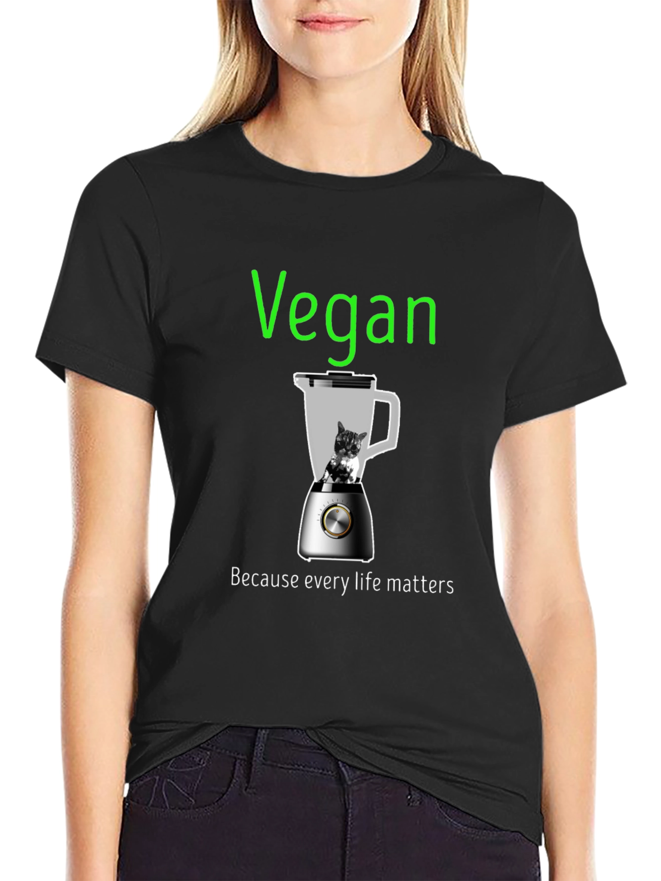 Vegan Graphic Tee: Every Life Matters T-Shirt