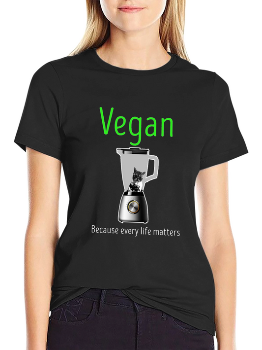 Vegan Graphic Tee: Every Life Matters T-Shirt