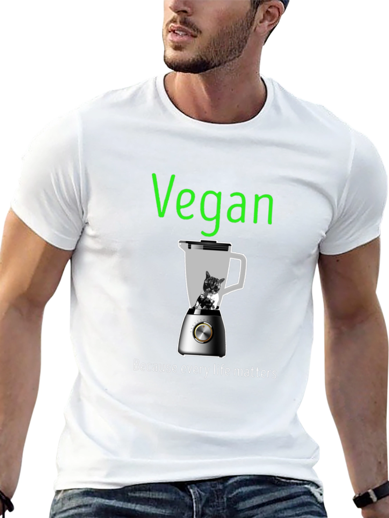 Vegan Graphic Tee: Every Life Matters T-Shirt