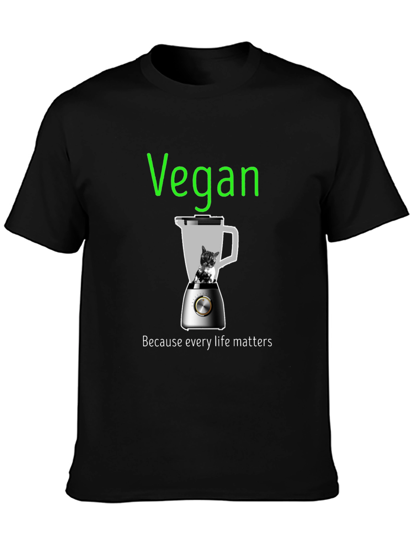 Vegan Graphic Tee: Every Life Matters T-Shirt