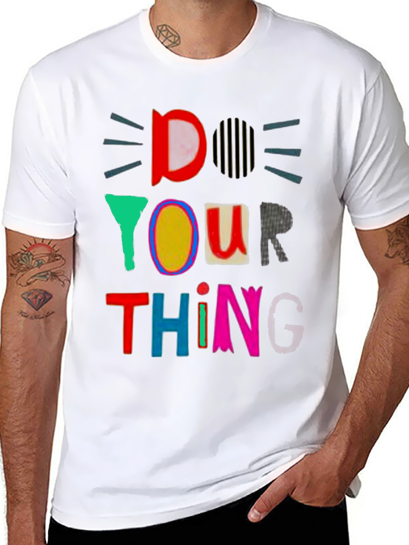 Do Your Thing Graphic Tee - Black Cotton T-Shirt
