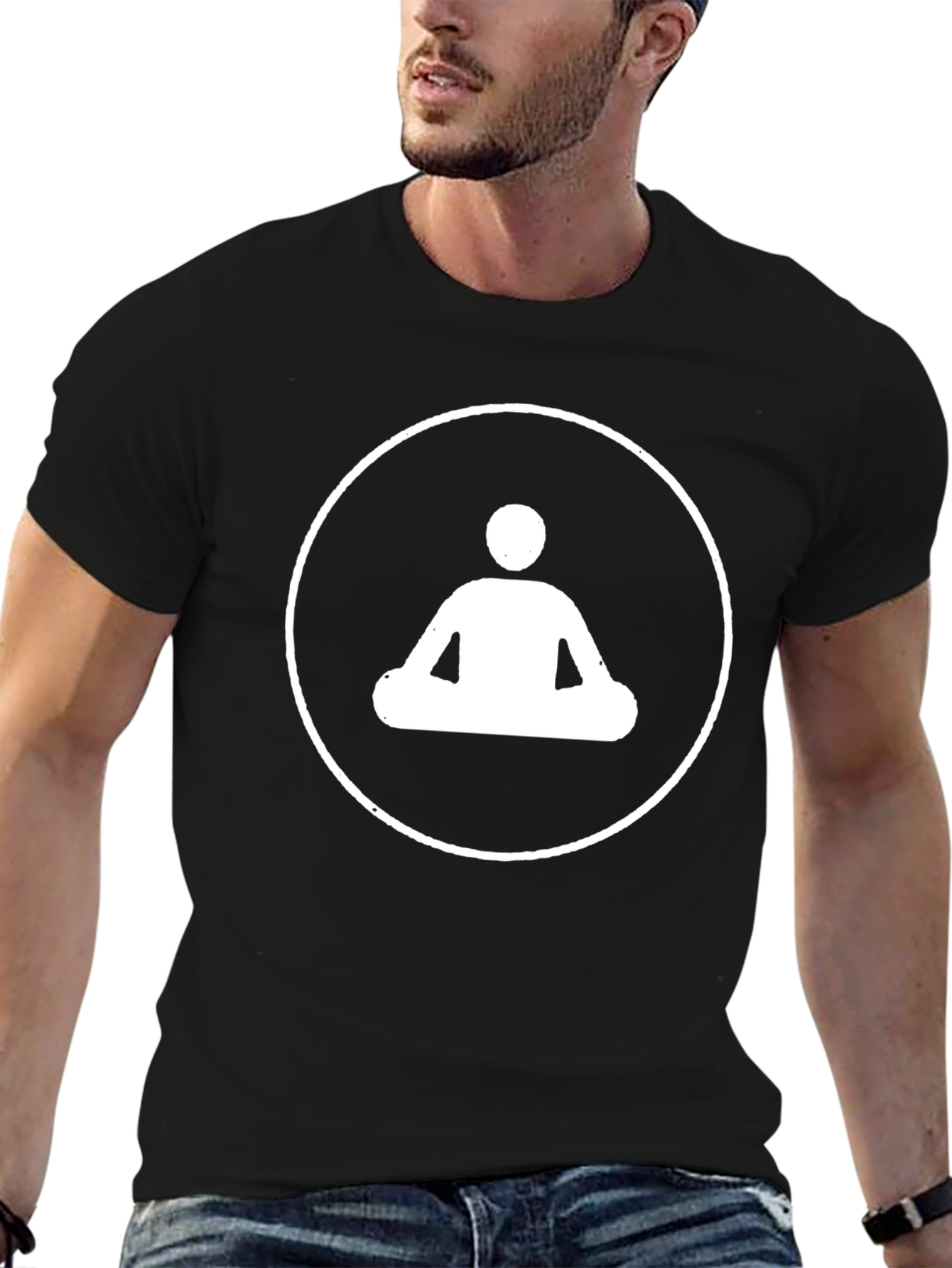 Meditate Black T-Shirt: Find Your Inner Peace