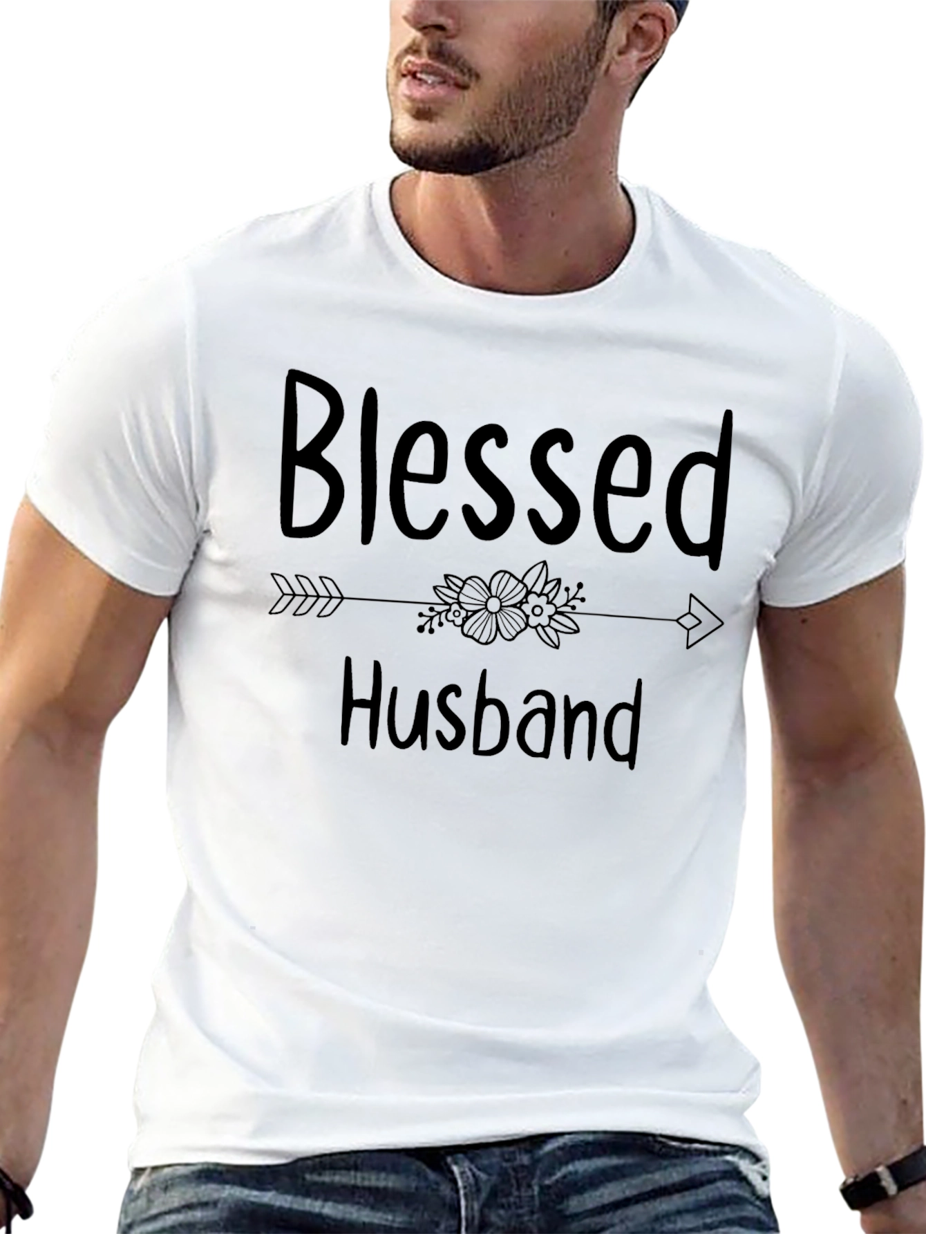 Blessed Husband Graphic Tee - Black