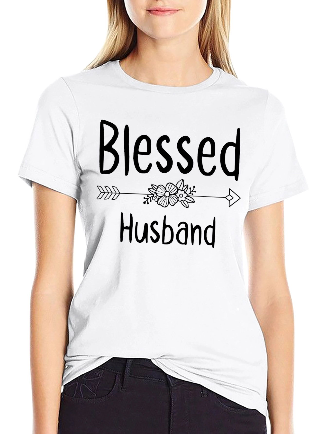 Blessed Husband Graphic Tee - Black