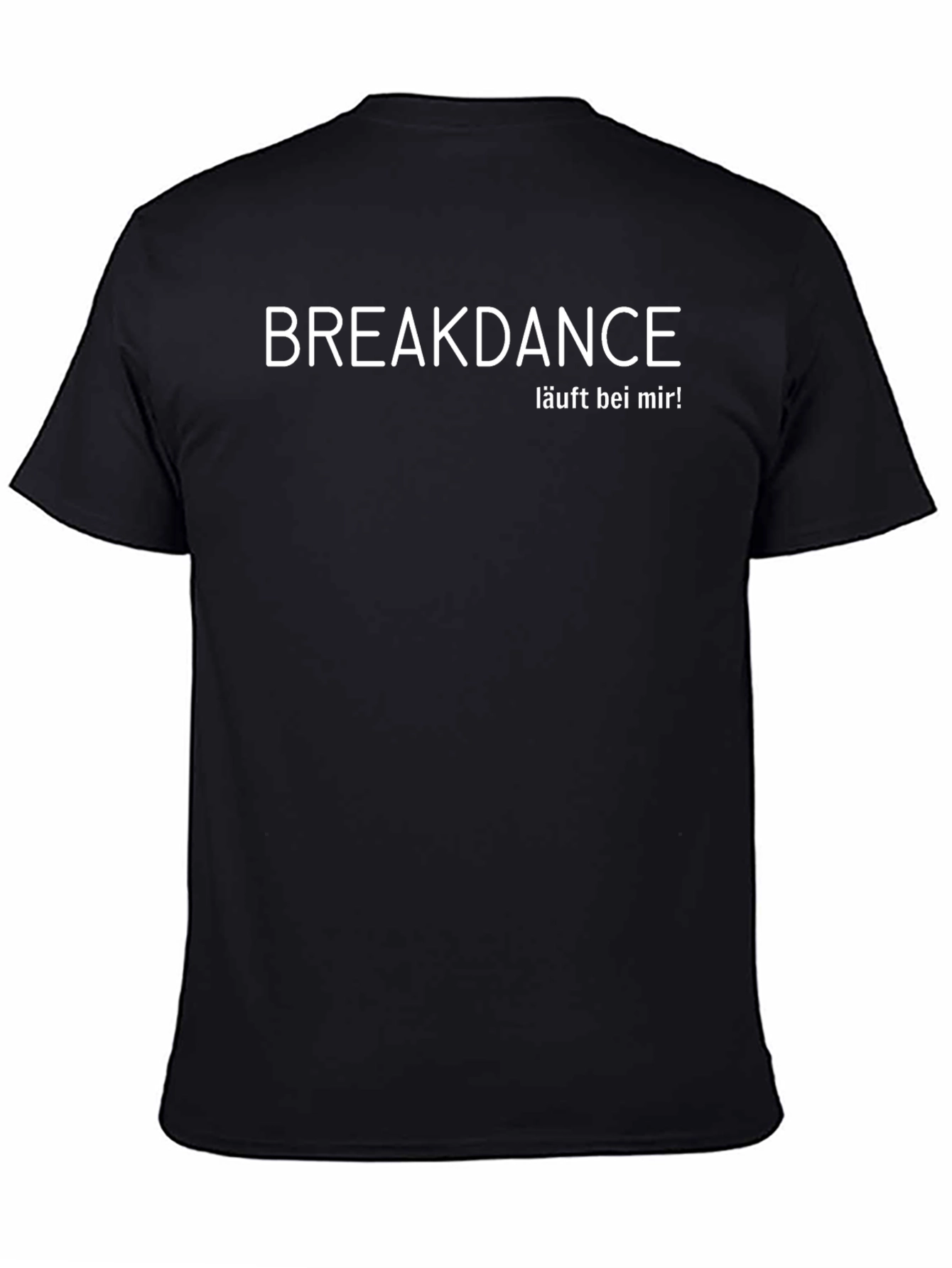 Breakdance Runs With Me Mens Black T-Shirt