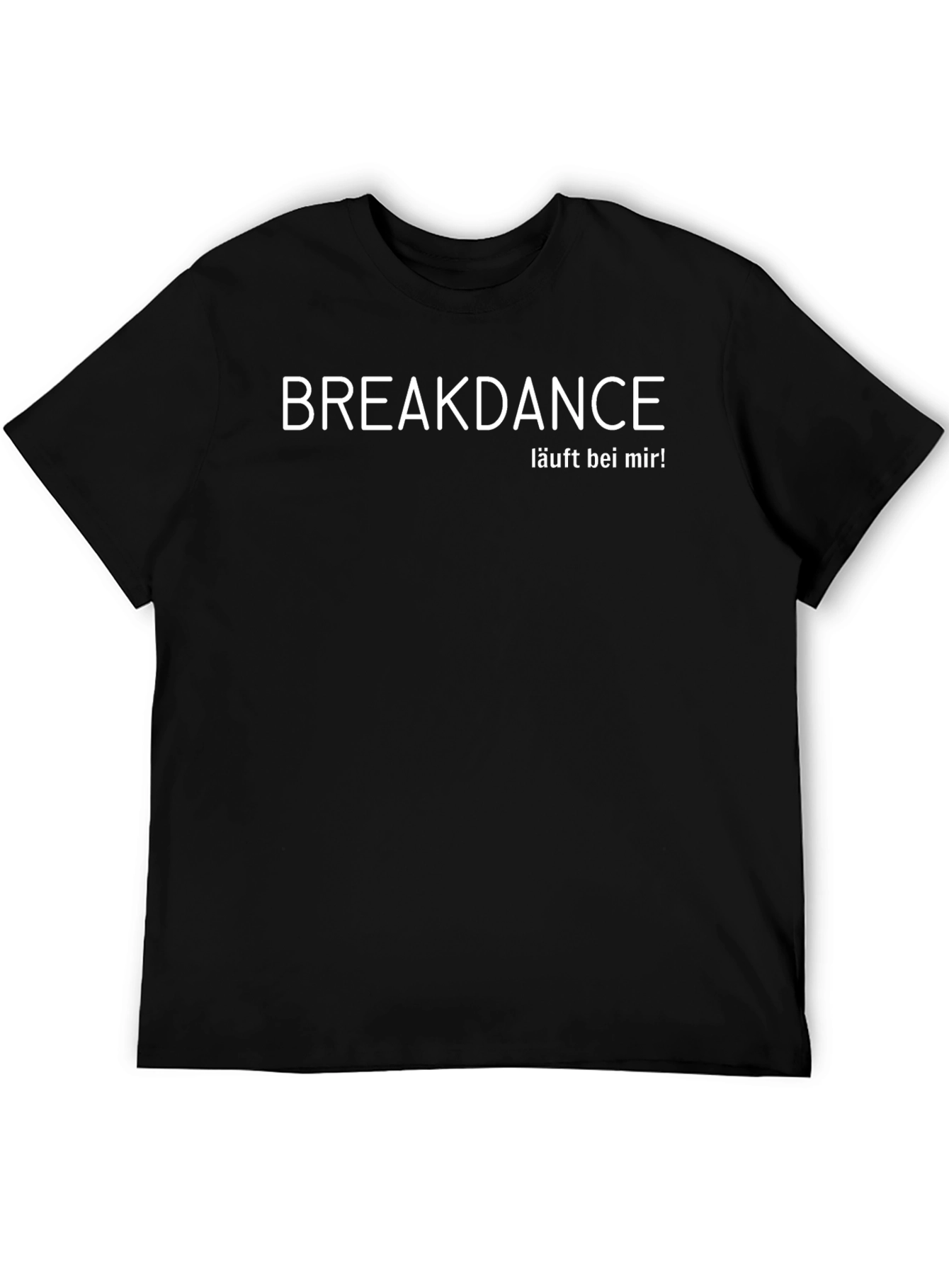 Breakdance Runs With Me Mens Black T-Shirt
