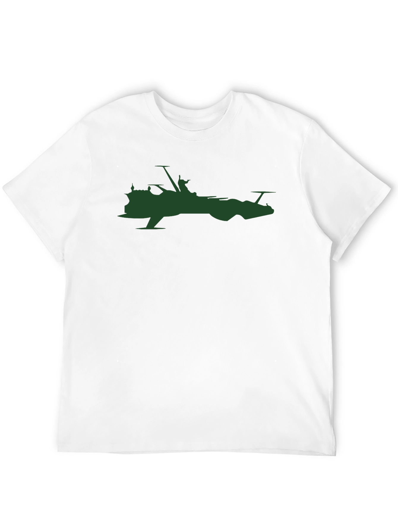 Sci-Fi Ship Silhouette T-Shirt - Black