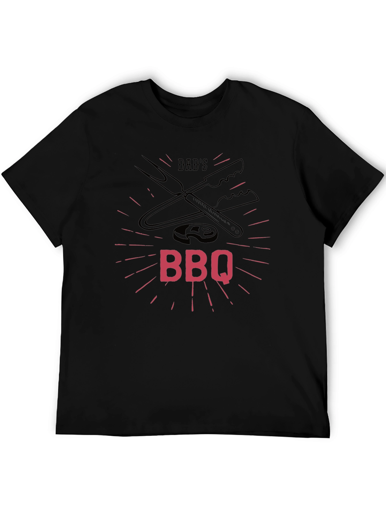 Dads BBQ Graphic T-Shirt - Black