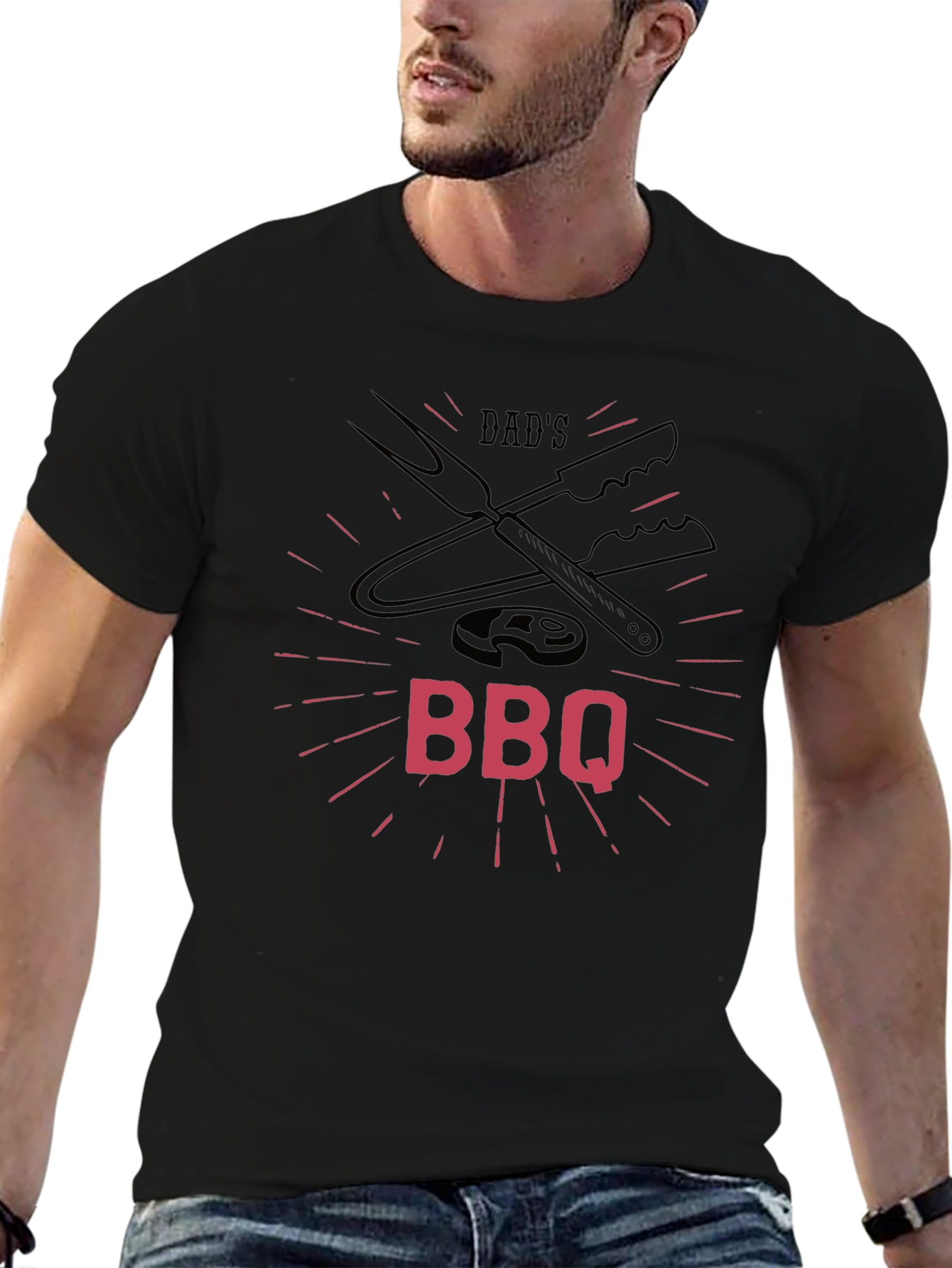 Dads BBQ Graphic T-Shirt - Black