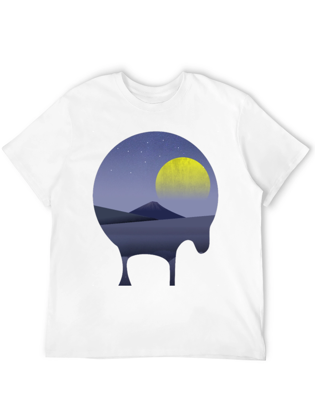 Night Sky Graphic Tee - Moon Mountain Design