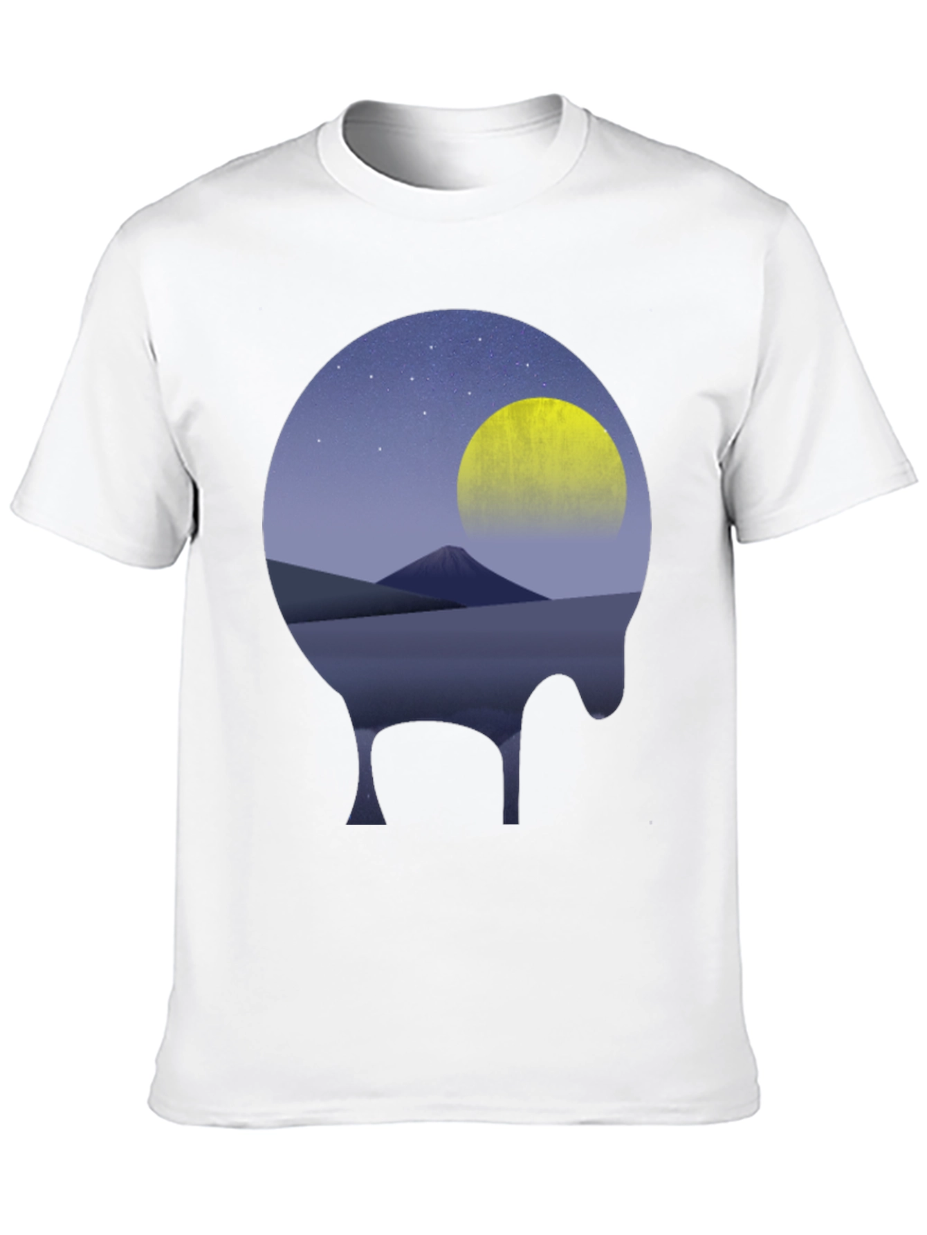 Night Sky Graphic Tee - Moon Mountain Design