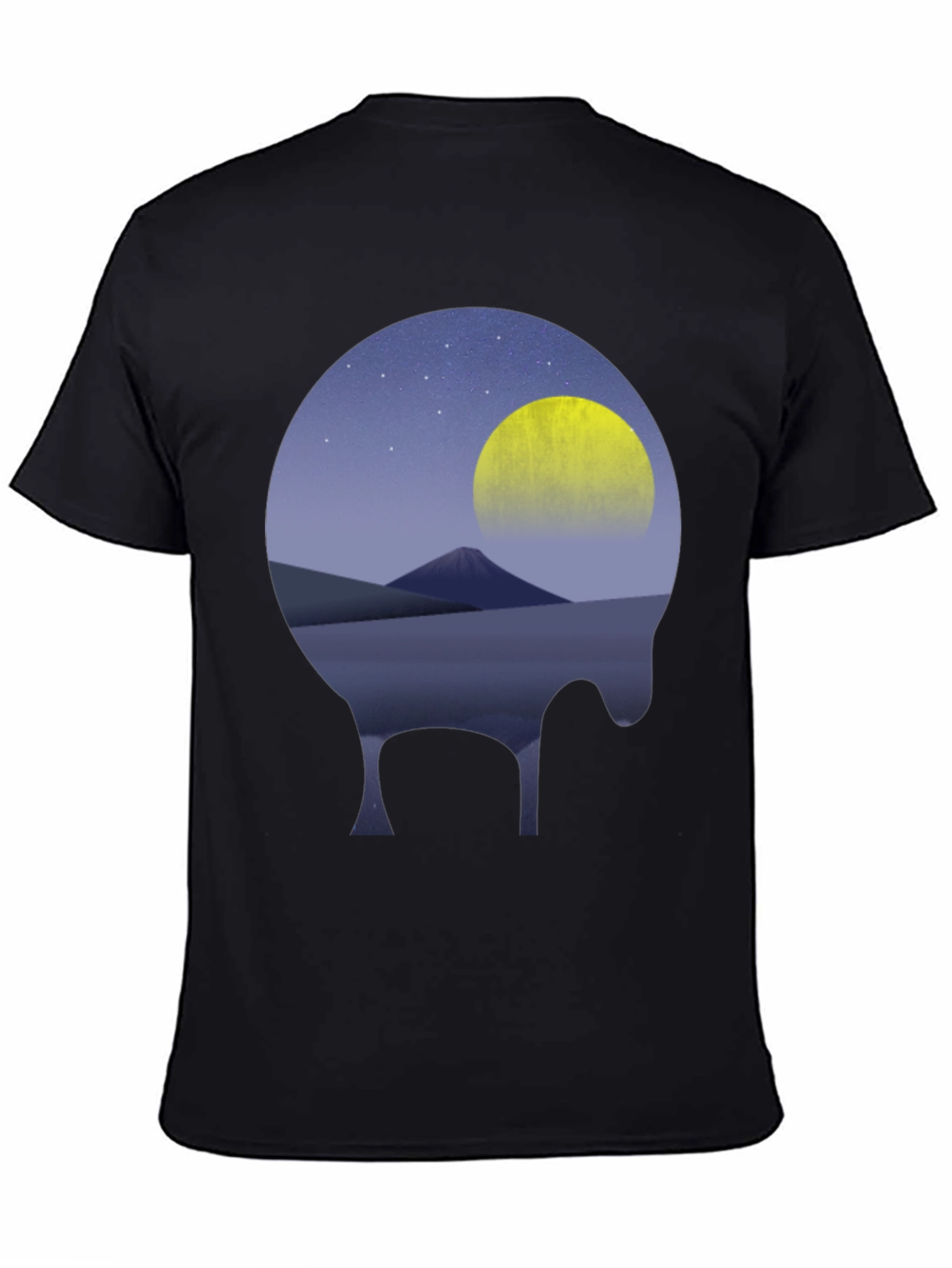 Night Sky Graphic Tee - Moon Mountain Design