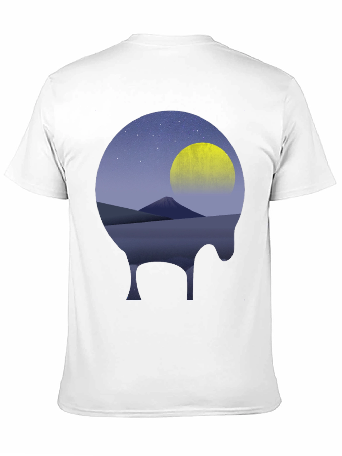 Night Sky Graphic Tee - Moon Mountain Design