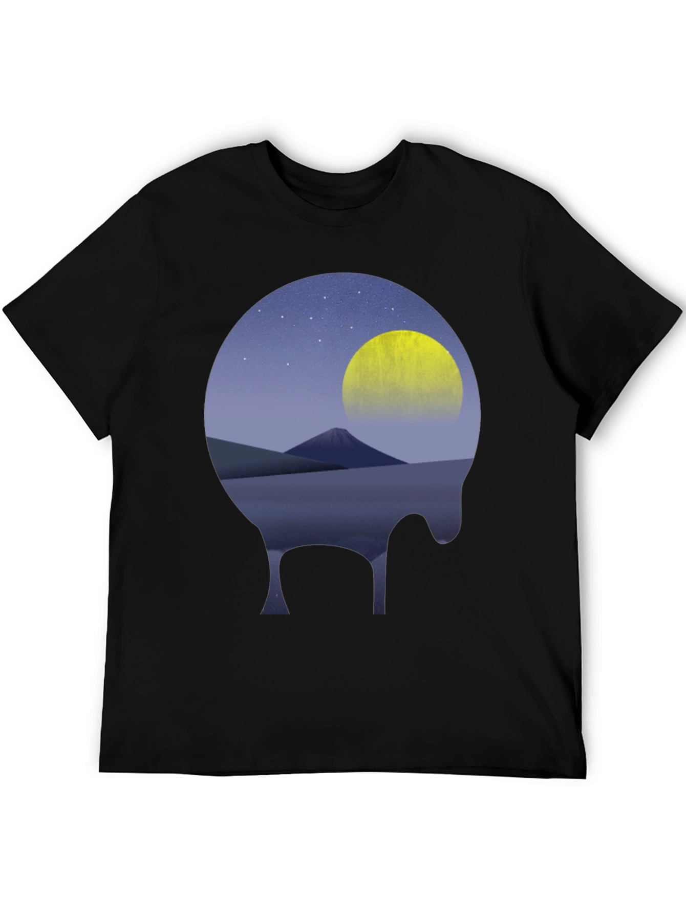 Night Sky Graphic Tee - Moon Mountain Design