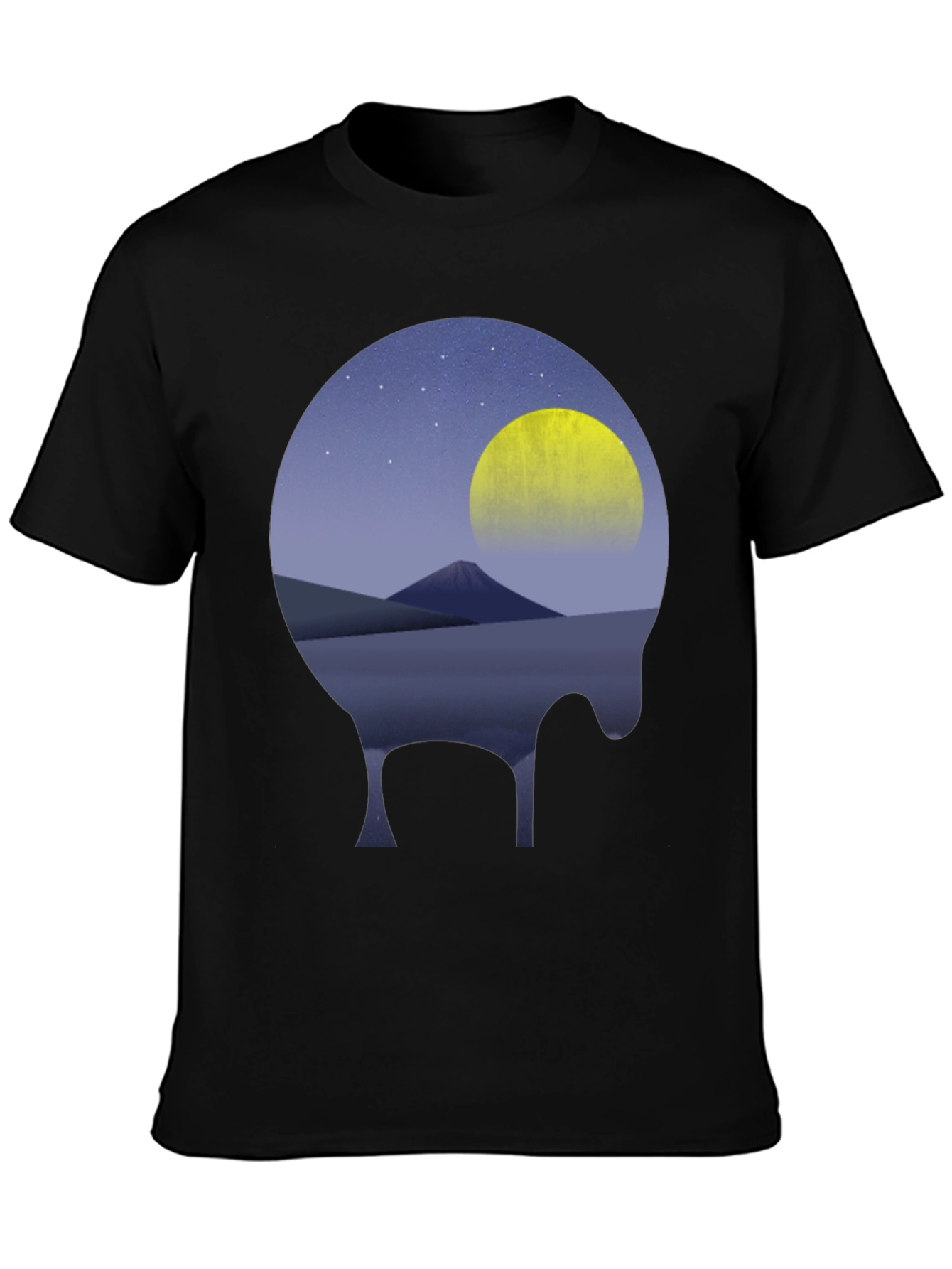 Night Sky Graphic Tee - Moon Mountain Design