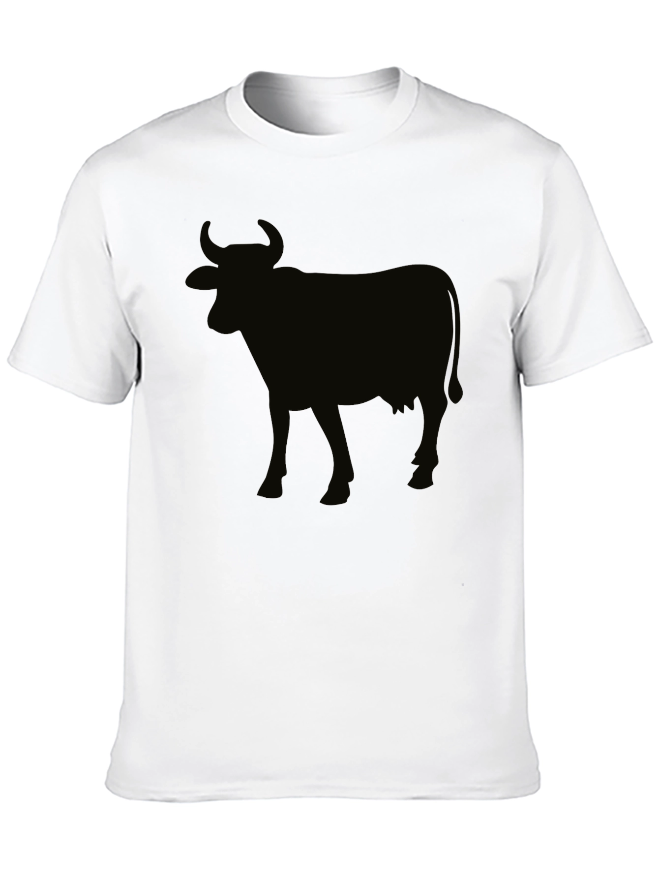 Black Bull Silhouette Graphic Tee - Mens Crew Neck