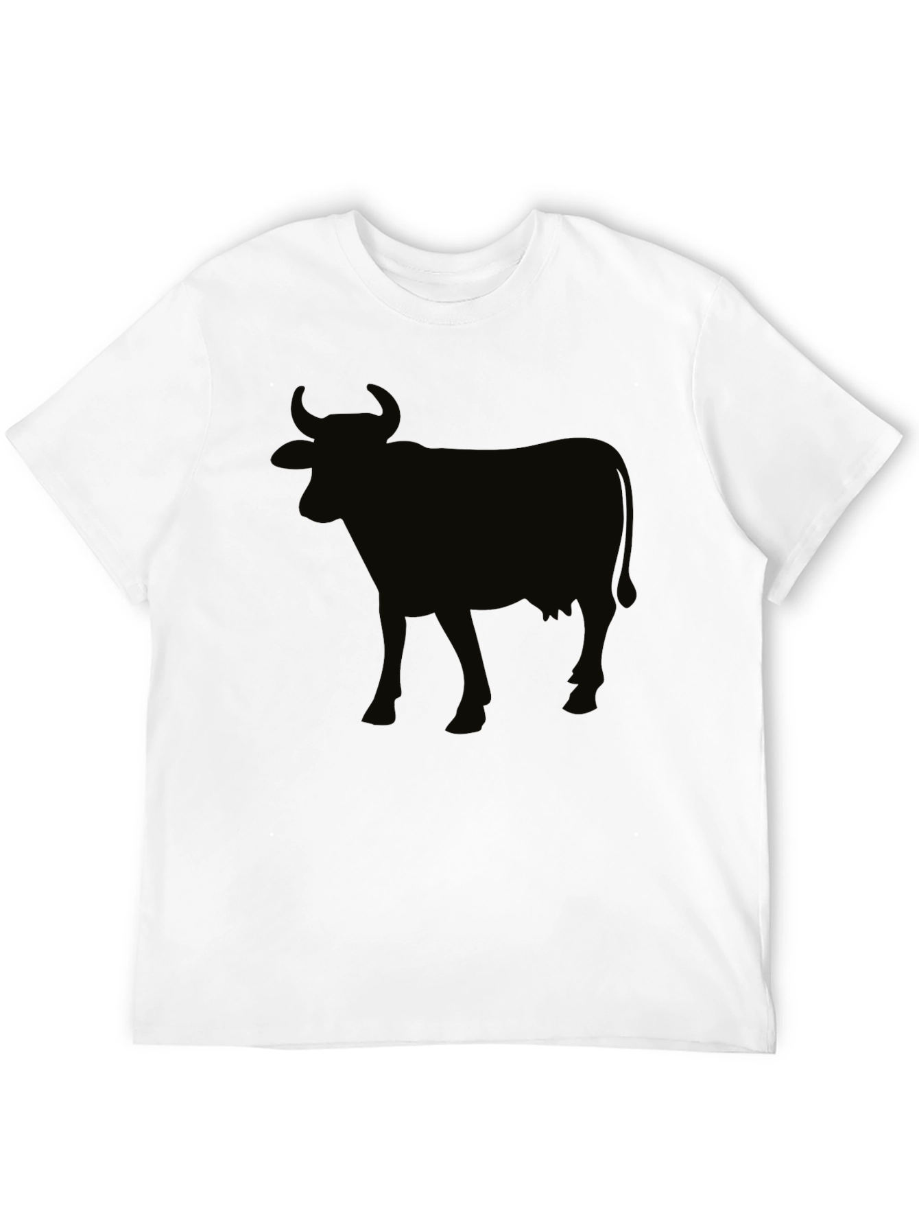 Black Bull Silhouette Graphic Tee - Mens Crew Neck