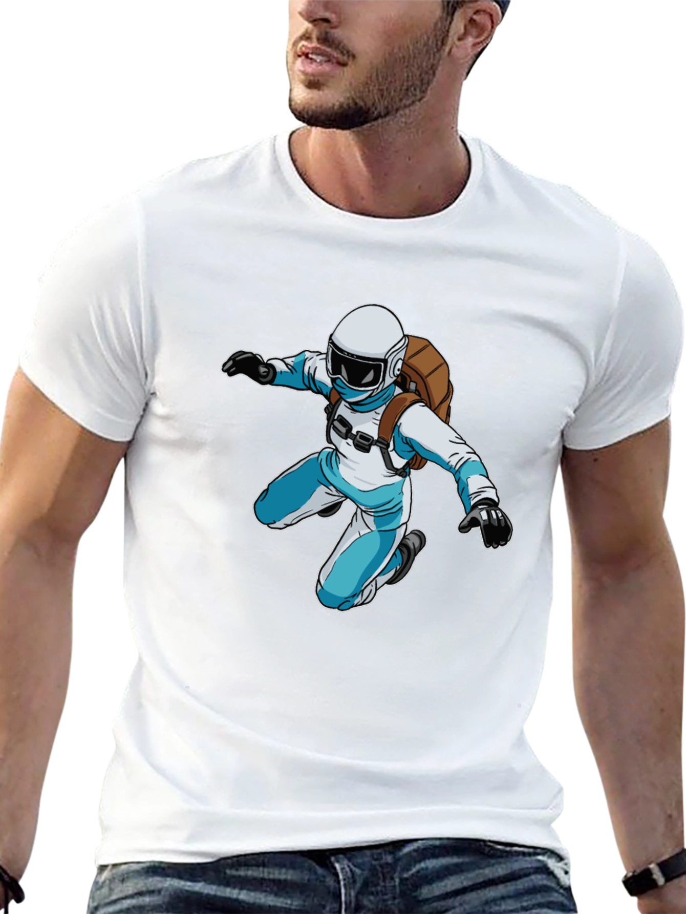 Skydiver Graphic Black T-Shirt