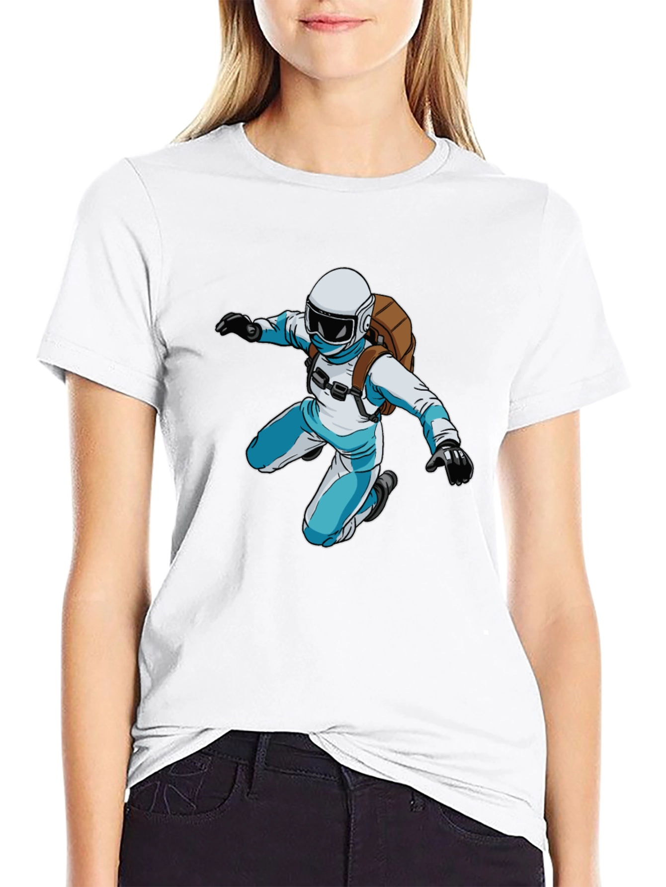 Skydiver Graphic Black T-Shirt