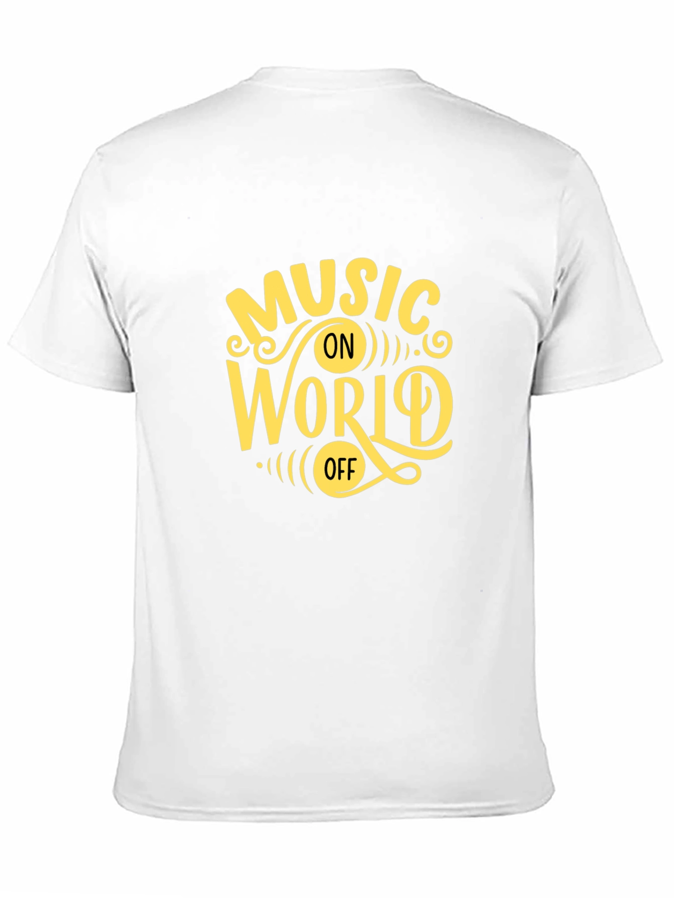 Music On World Off Graphic Tee - Black