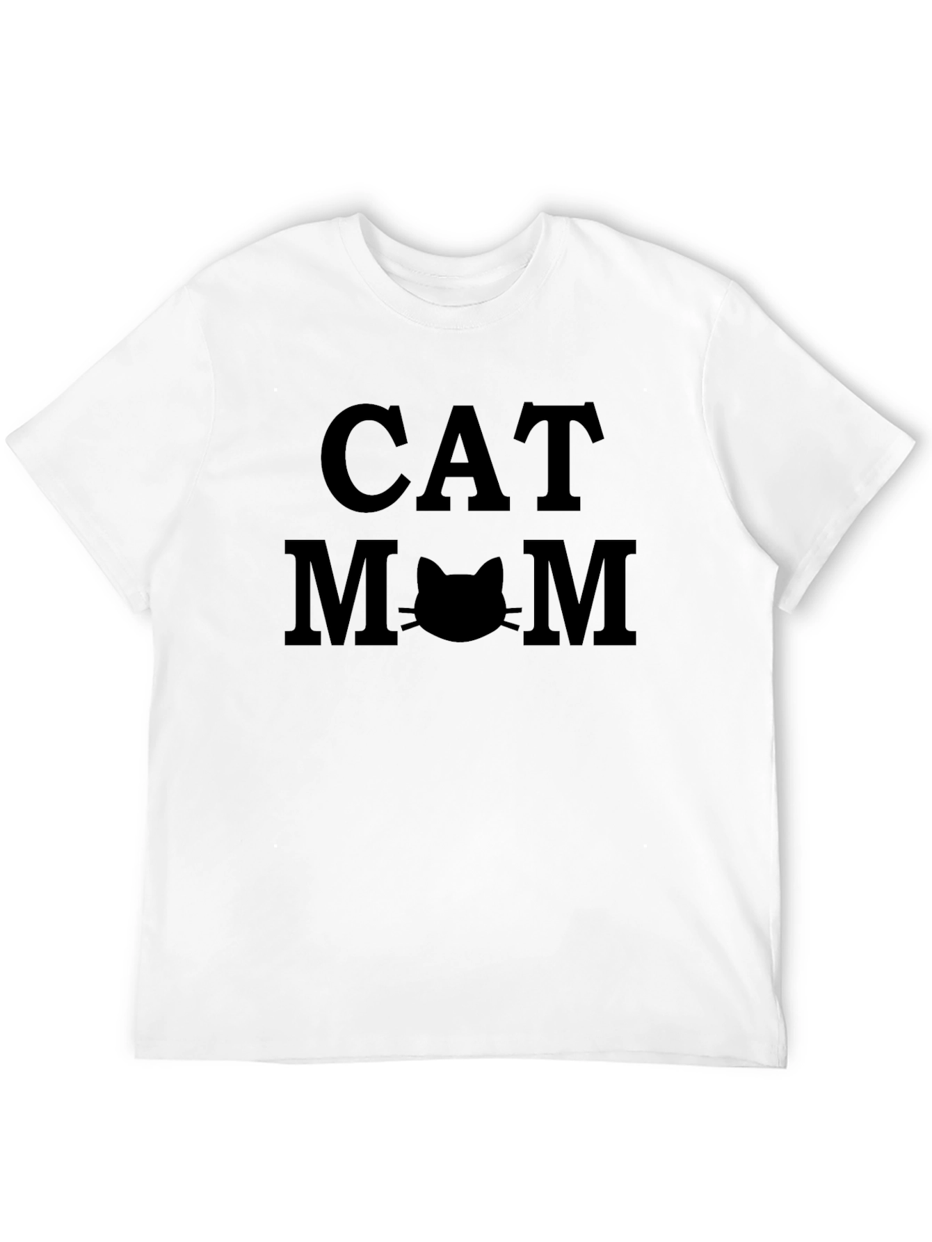 Cat Mom Graphic T-Shirt - Black
