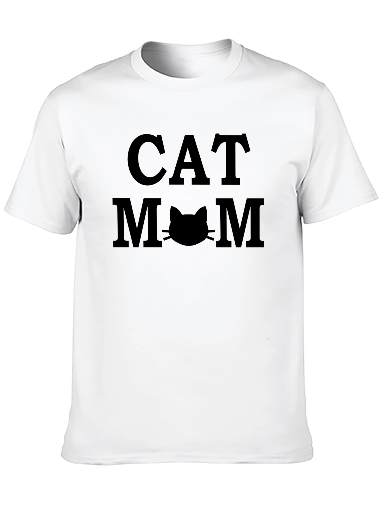 Cat Mom Graphic T-Shirt - Black