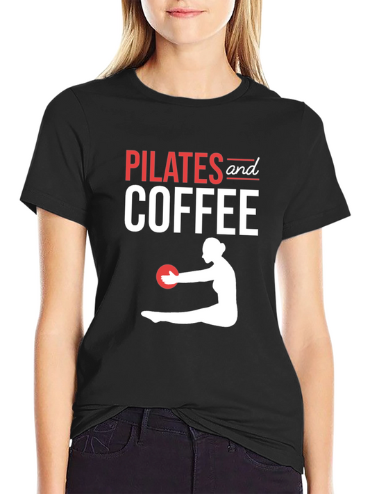 Pilates and Coffee Graphic T-Shirt