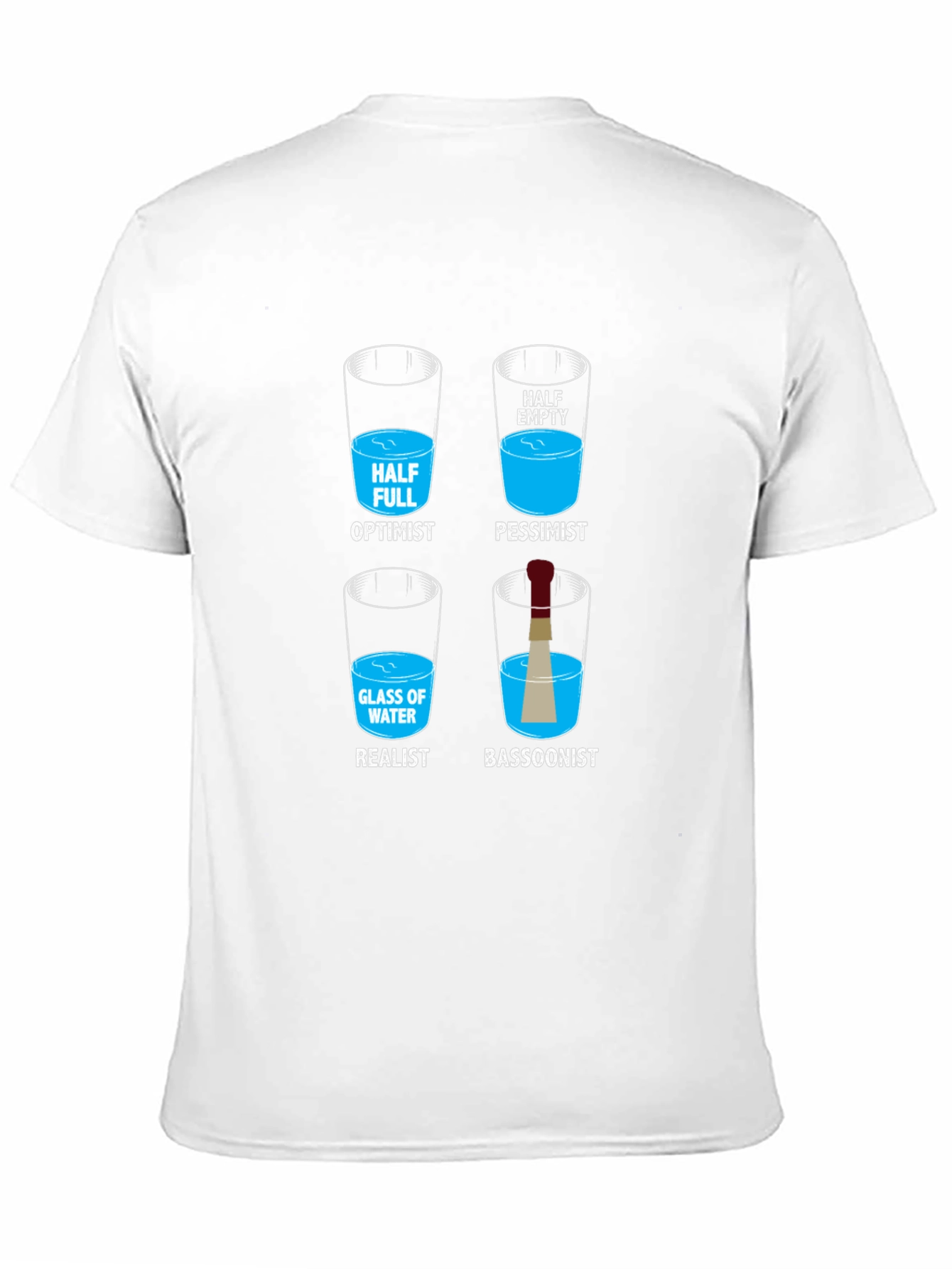 Optimist Pessimist Realist Bassoonist Graphic T-Shirt