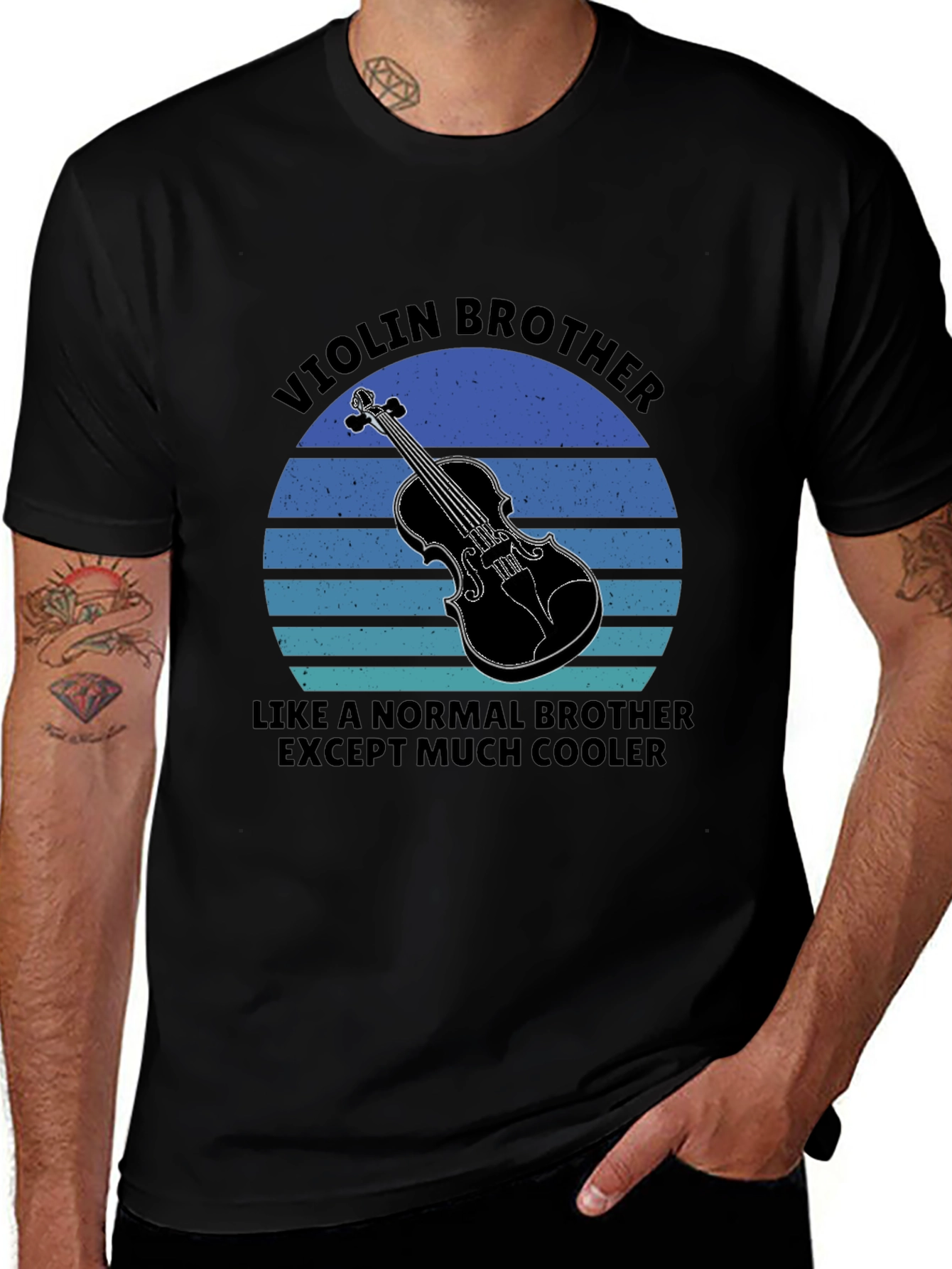 Violin Brother Graphic Tee - Cool Musician T-Shirt