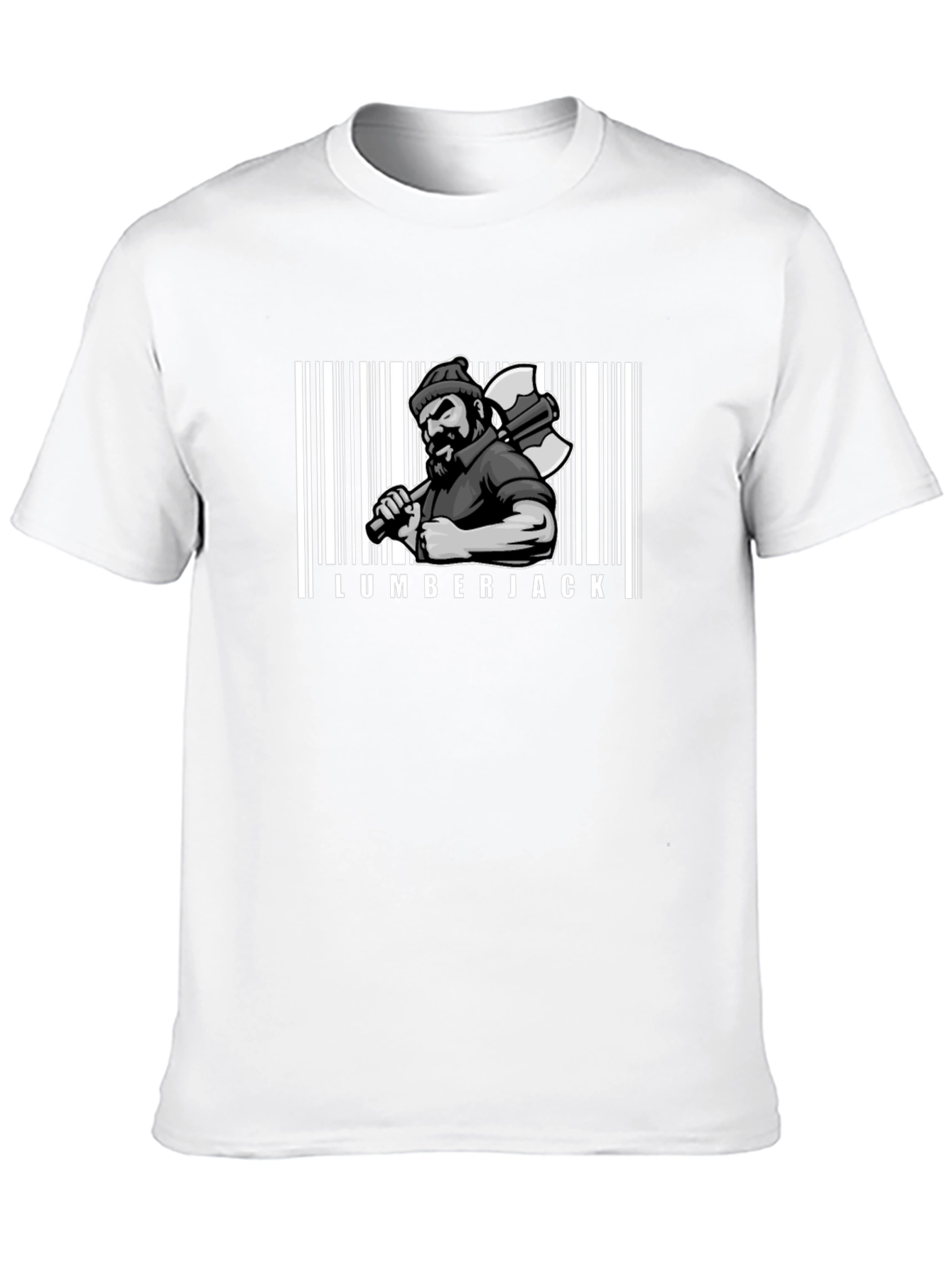 Lumberjack Barcode Graphic T-Shirt - Cool Novelty Tee
