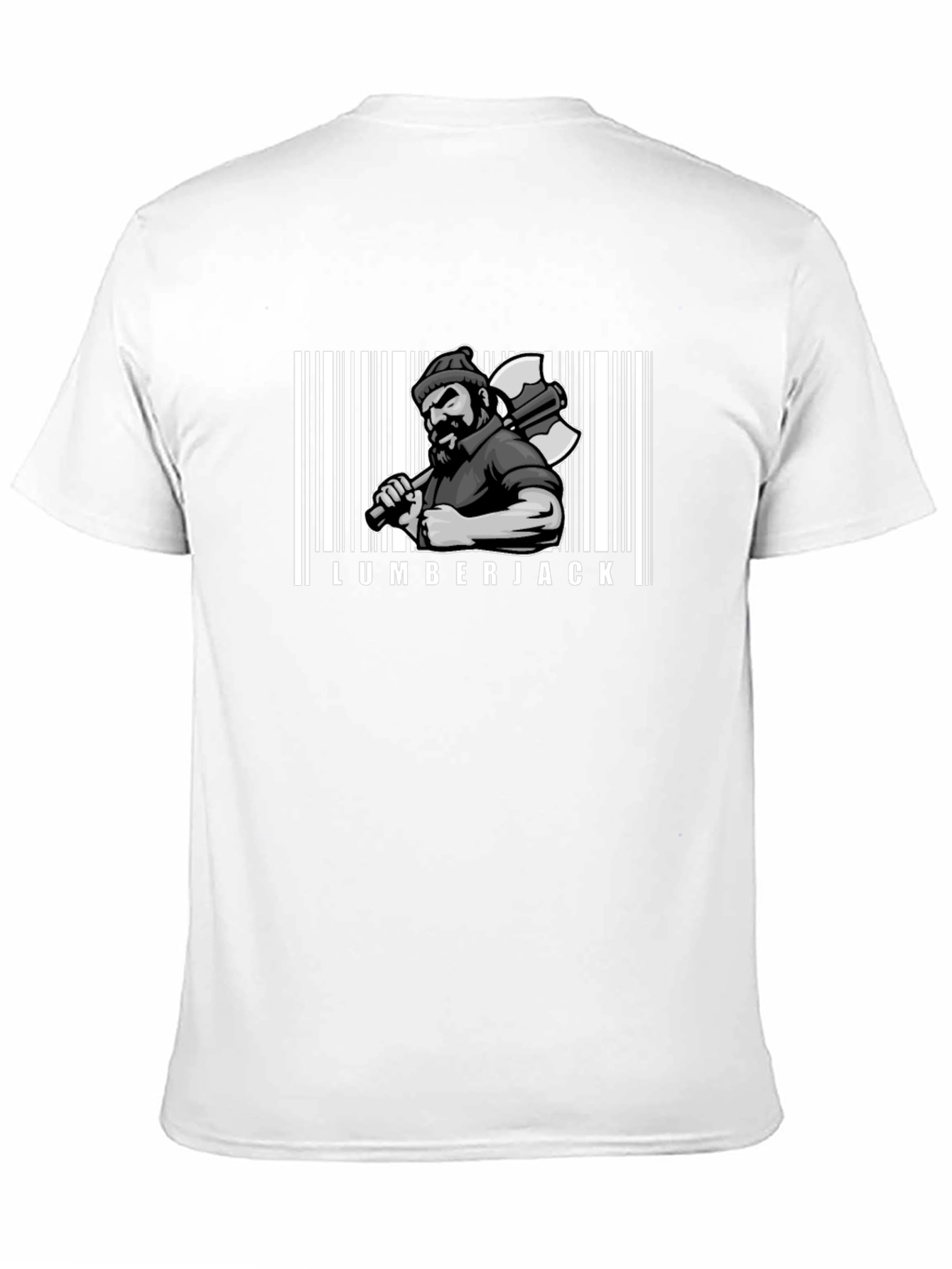 Lumberjack Barcode Graphic T-Shirt - Cool Novelty Tee