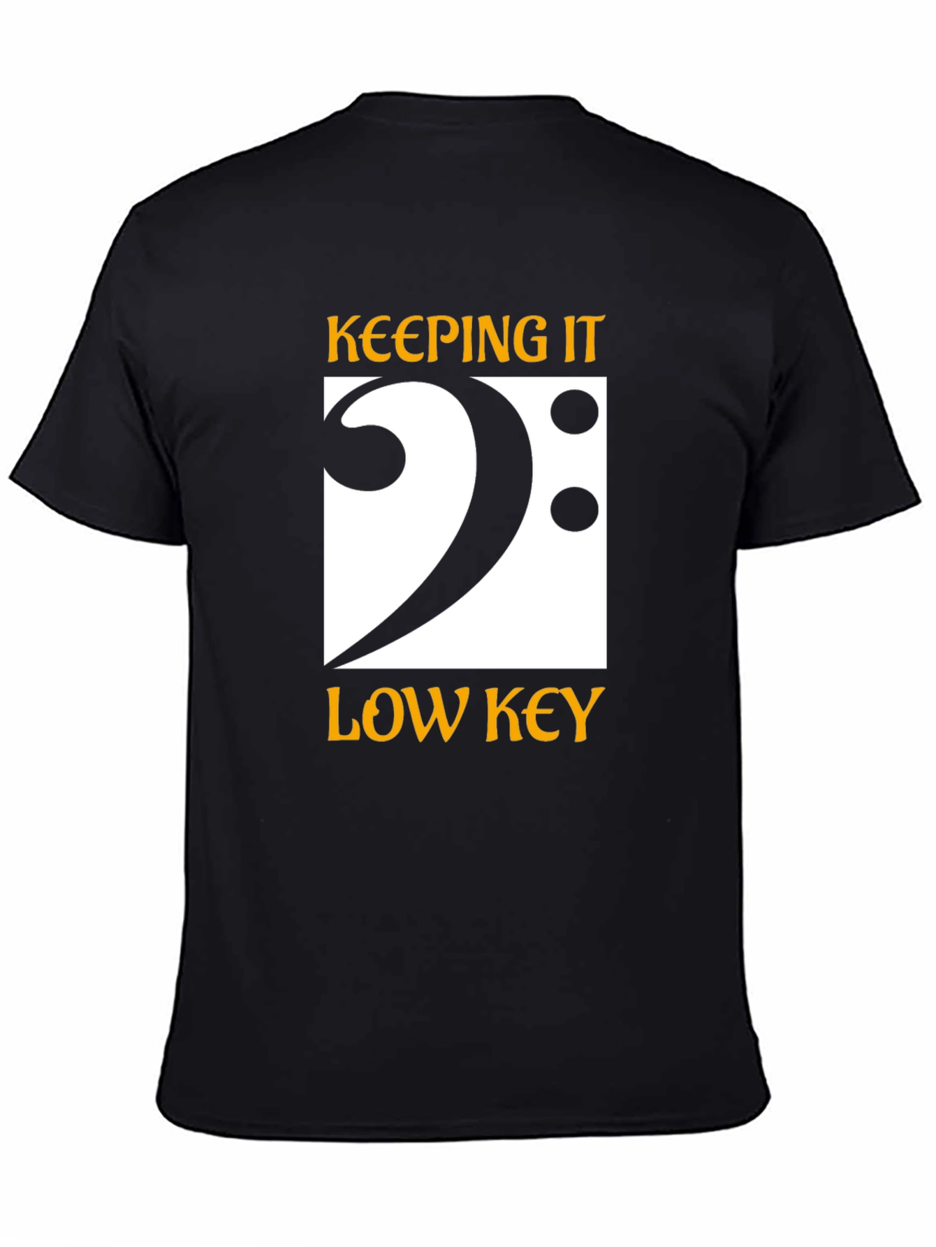 Keeping It Low Key Bass Clef Music T-Shirt