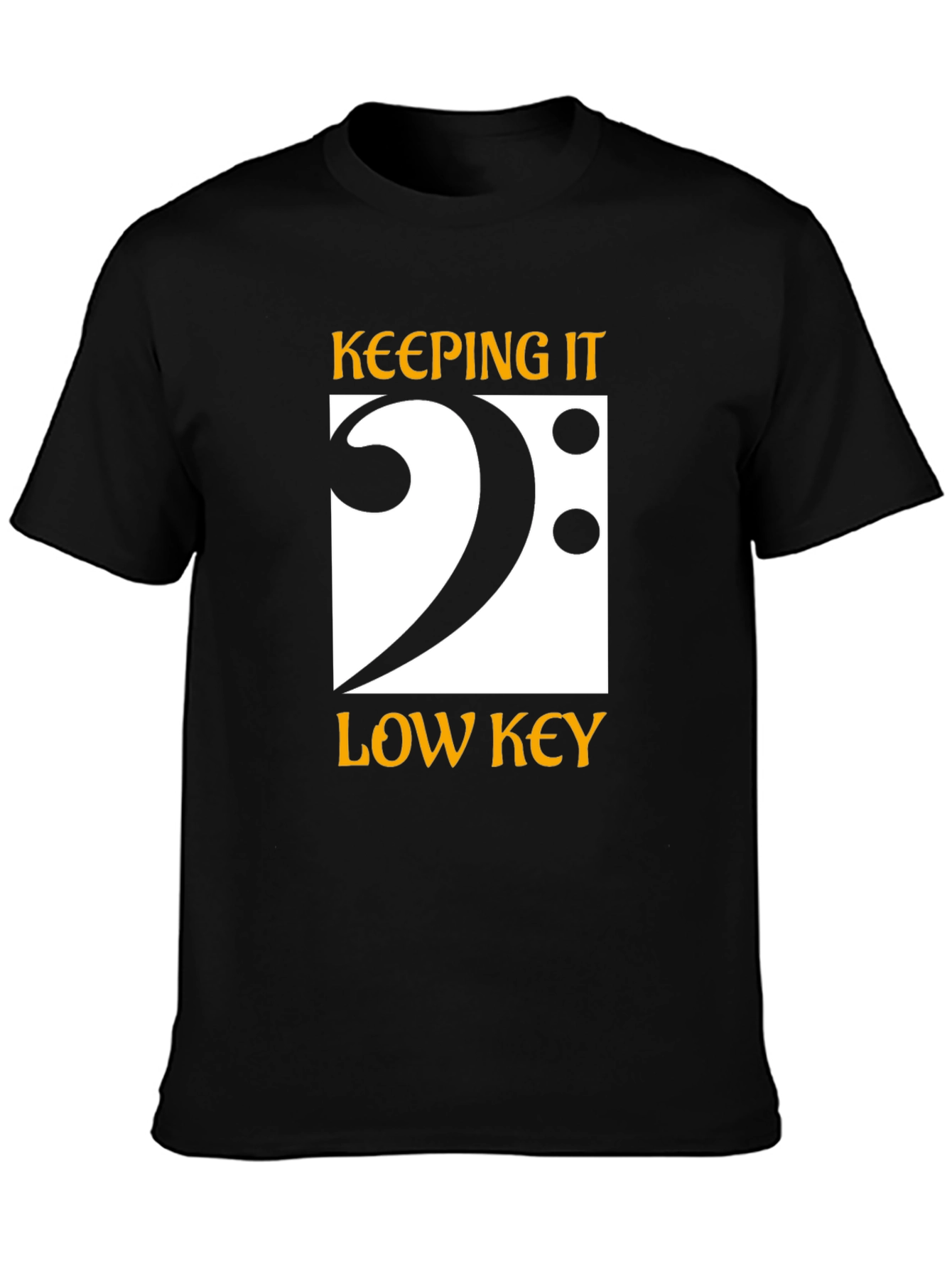 Keeping It Low Key Bass Clef Music T-Shirt