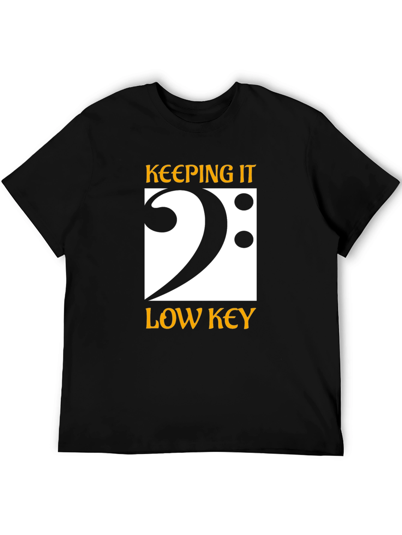 Keeping It Low Key Bass Clef Music T-Shirt
