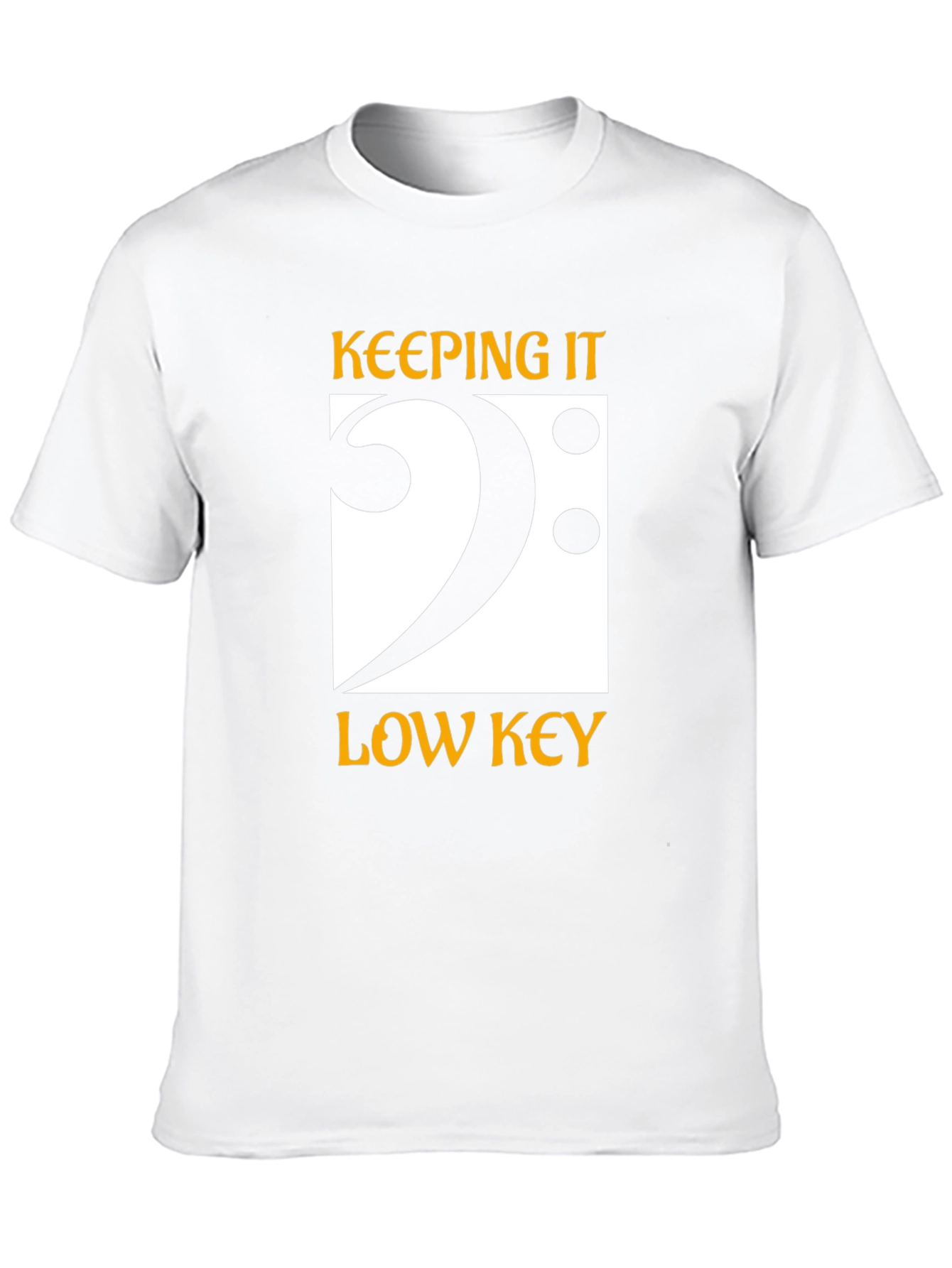 Keeping It Low Key Bass Clef Music T-Shirt