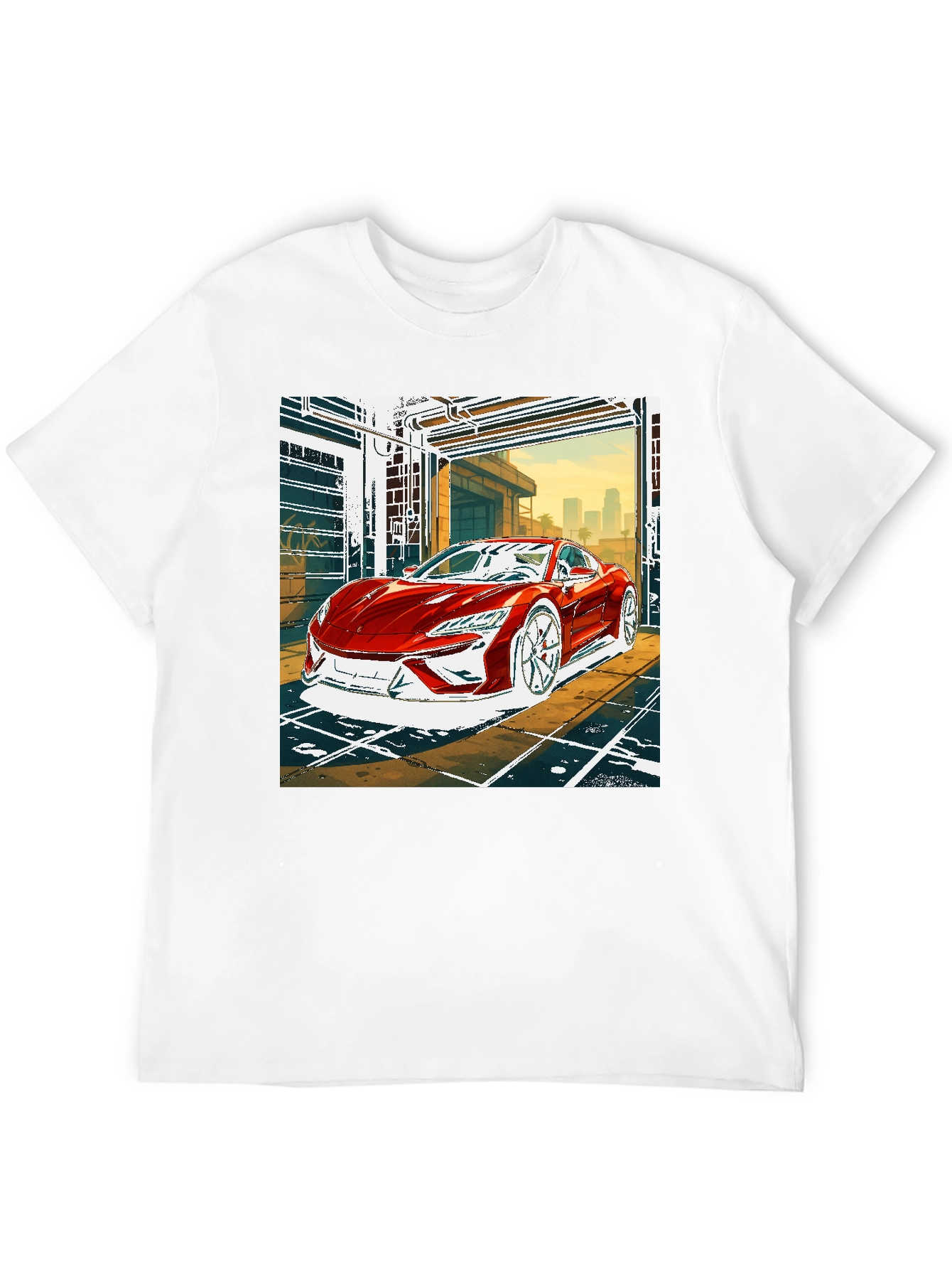 Red Car Graphic Tee