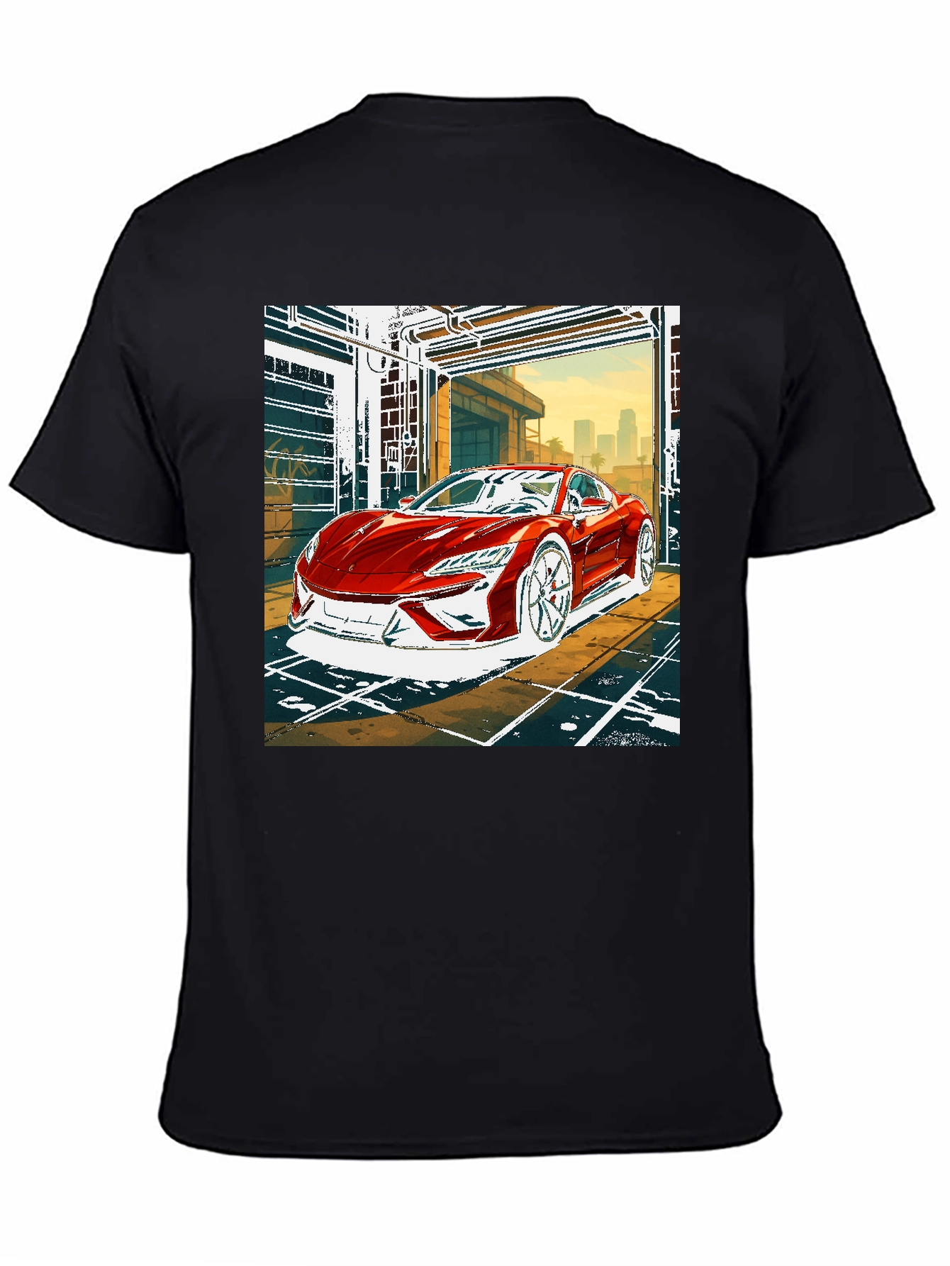 Red Car Graphic Tee