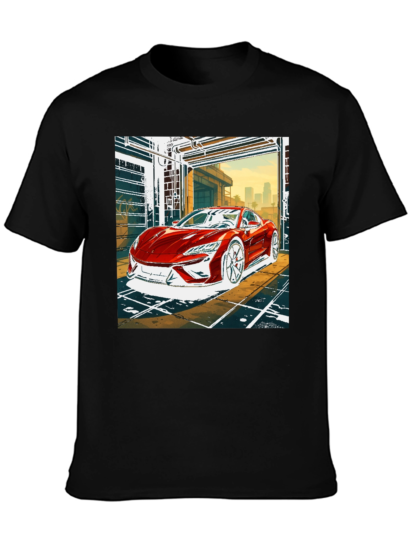 Red Car Graphic Tee
