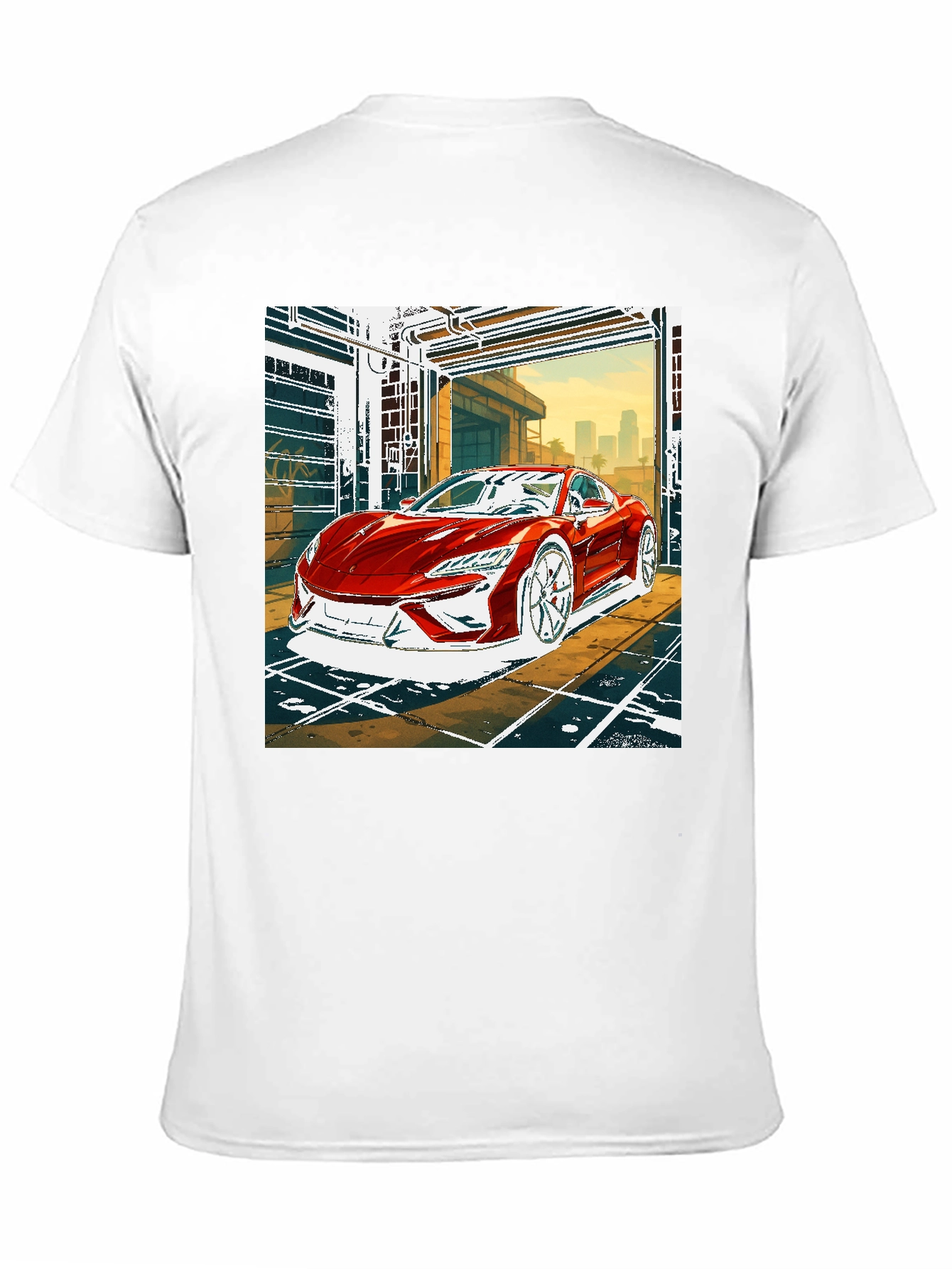 Red Car Graphic Tee