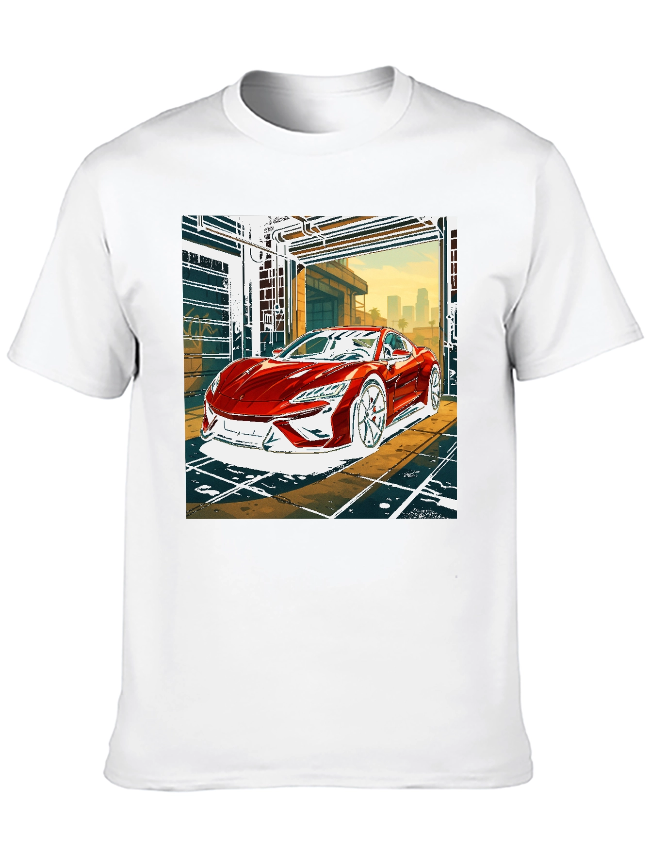 Red Car Graphic Tee