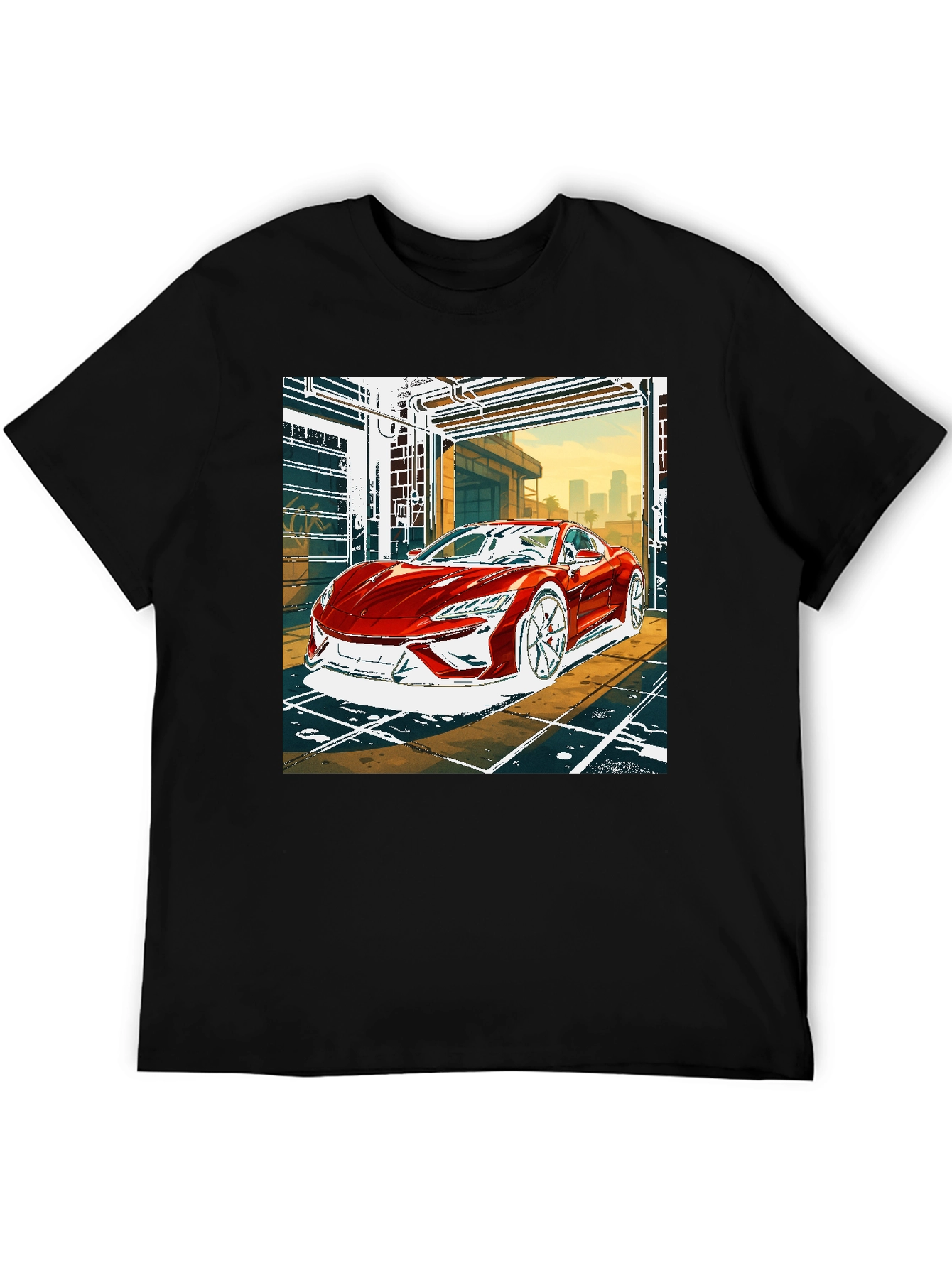 Red Car Graphic Tee