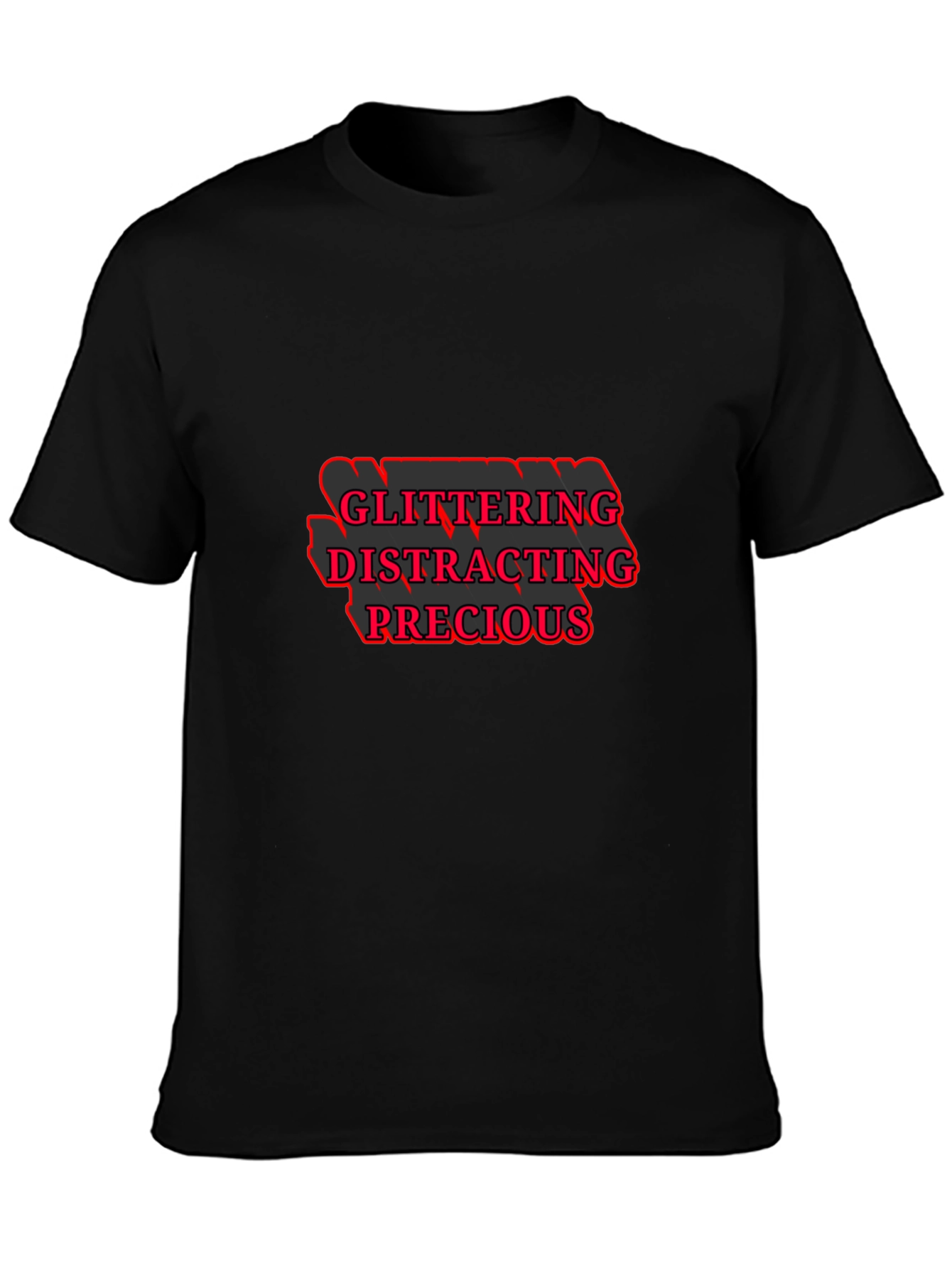 Glittering Distracting Precious Black T-Shirt