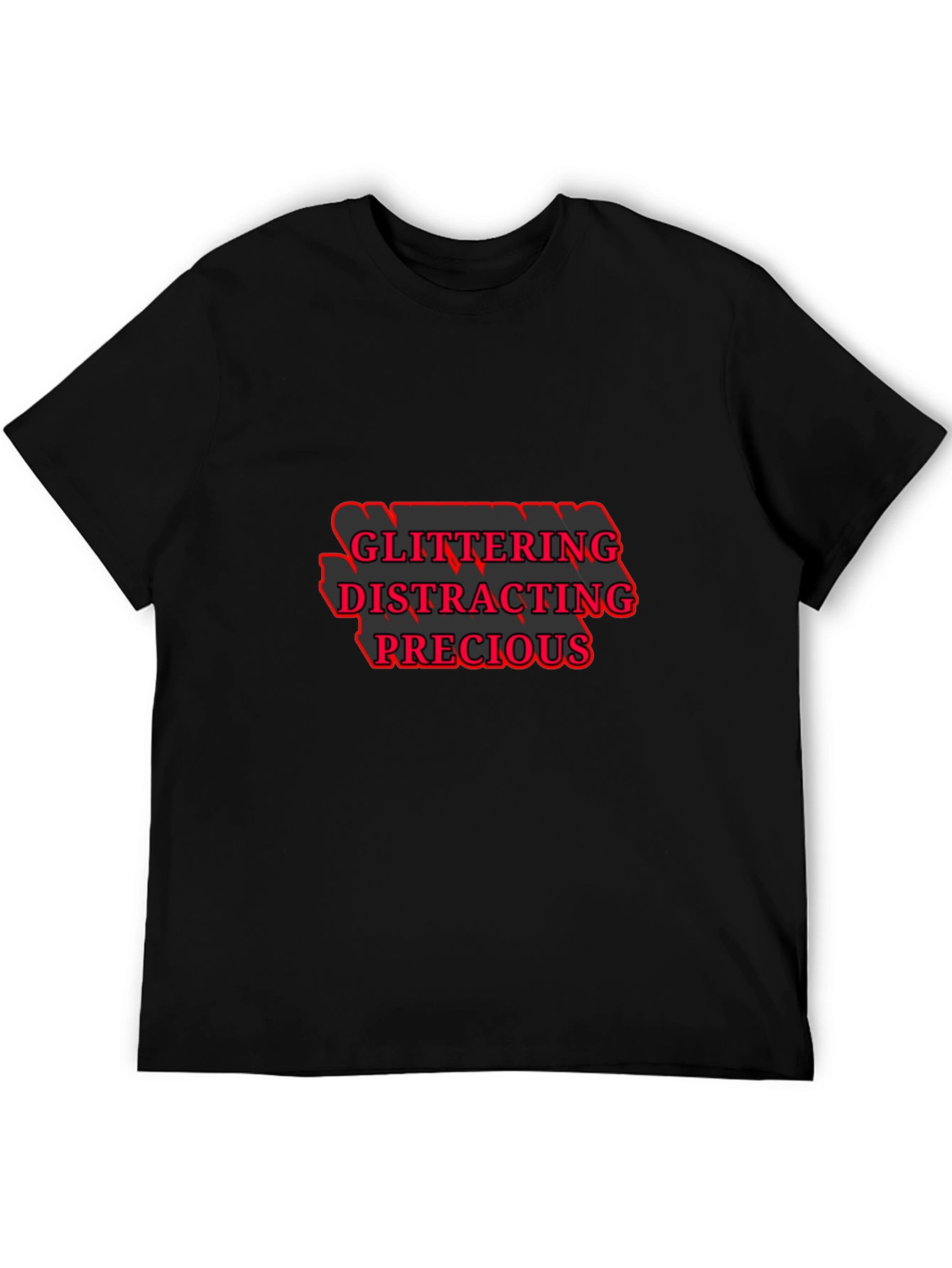 Glittering Distracting Precious Black T-Shirt
