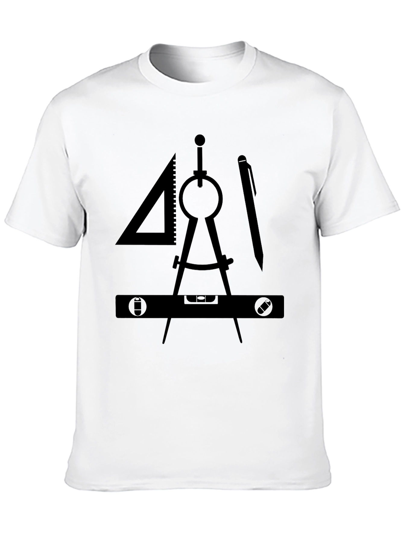 Architect Drafting Tools Graphic Tee - Black